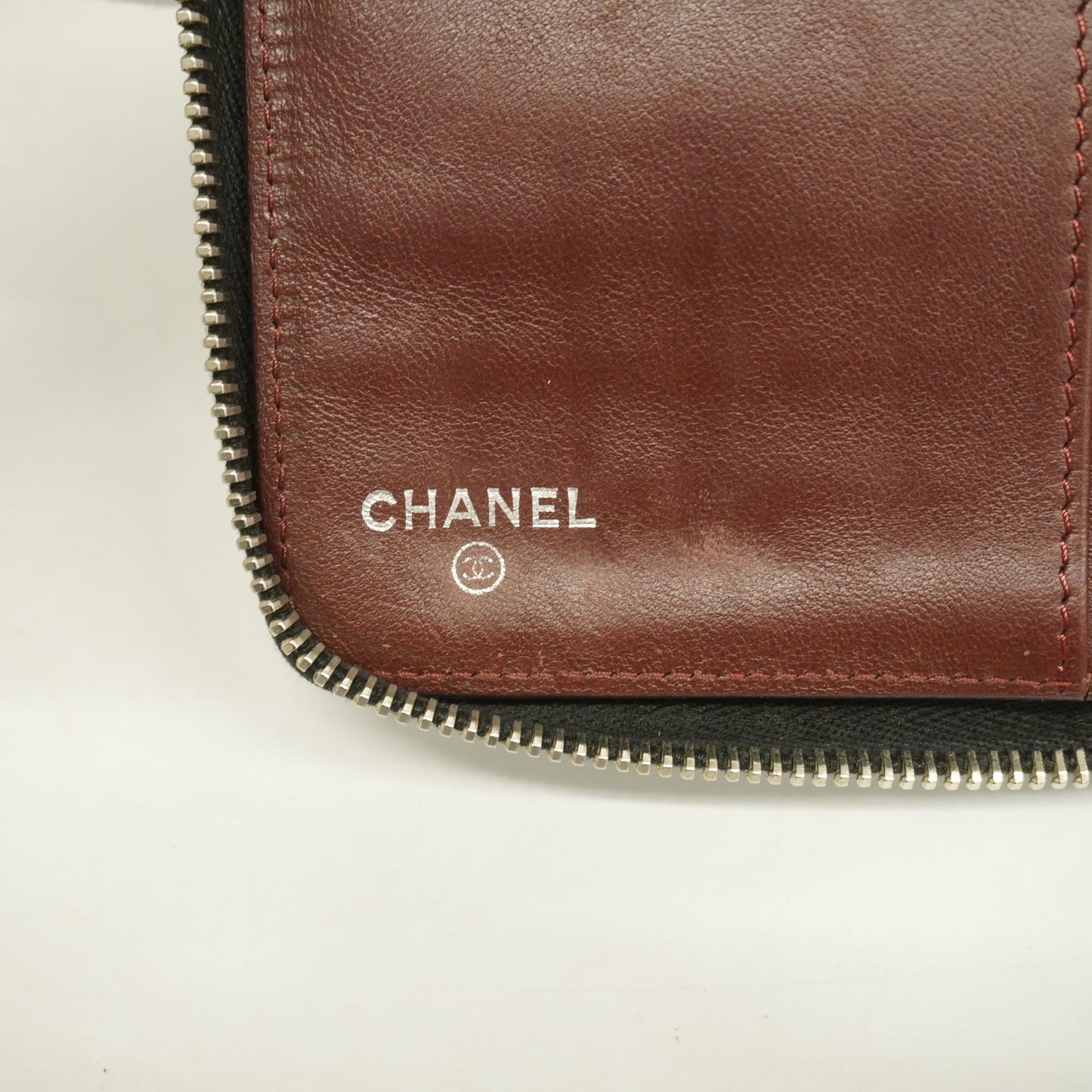 ChanelAuth Matelasse Silver Metal Fittings Women's Lambskin Long Wallet