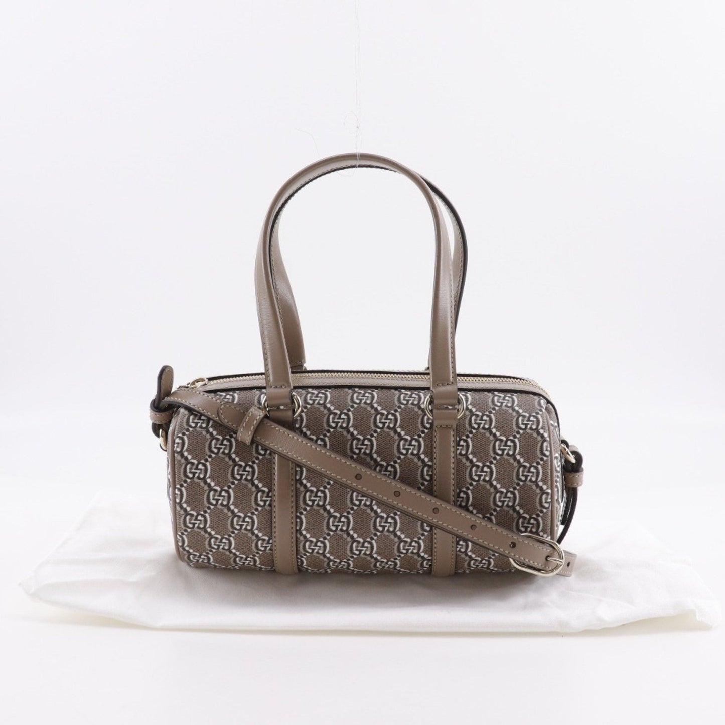 Gucci Brown Pvc Leather Handbag