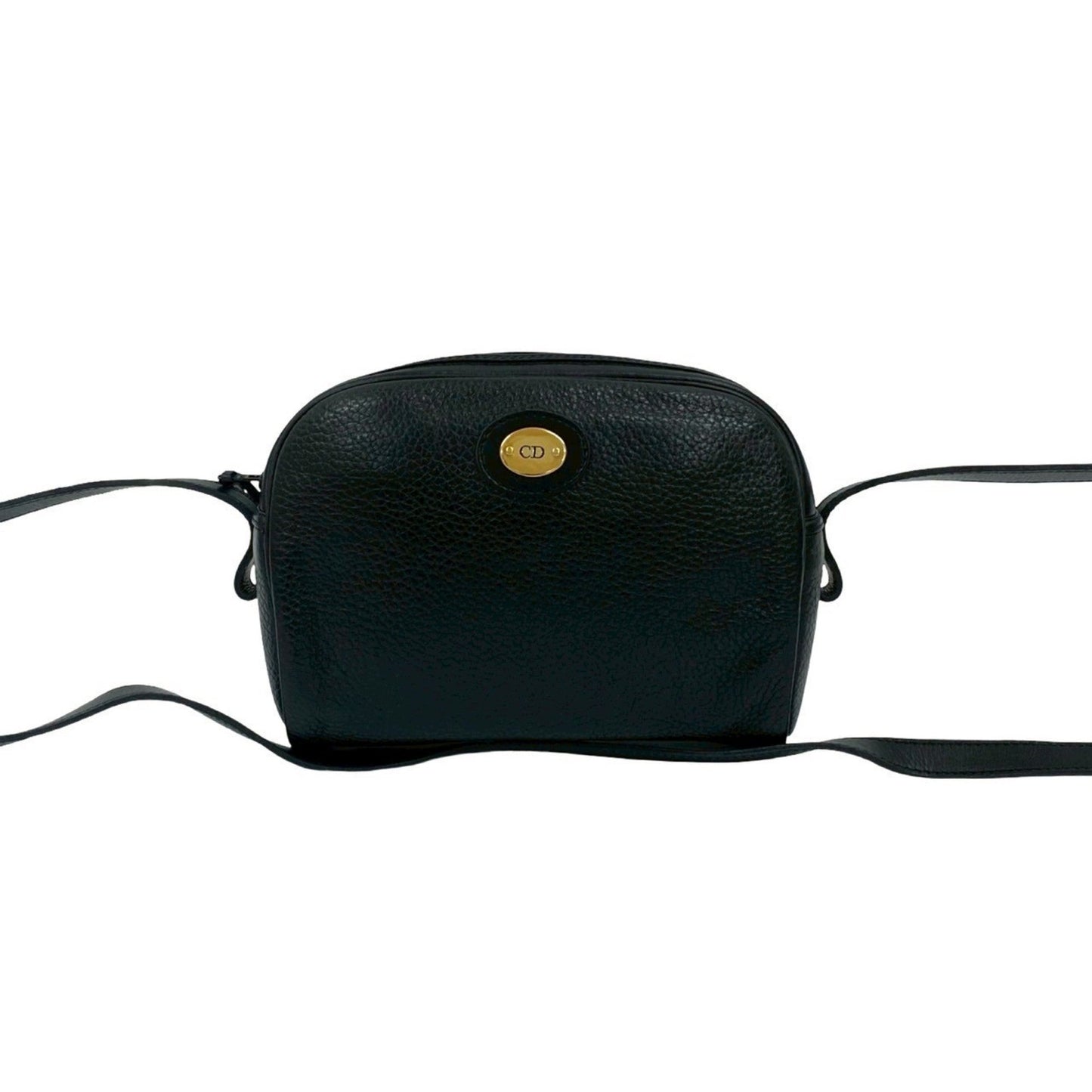 Dior Handbag Christian Pochette Shoulder Bag 7 Leather Black