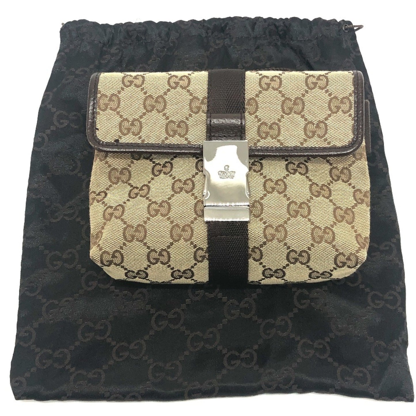 Gucci Beige Brown Gg Canvas Fanny Pack