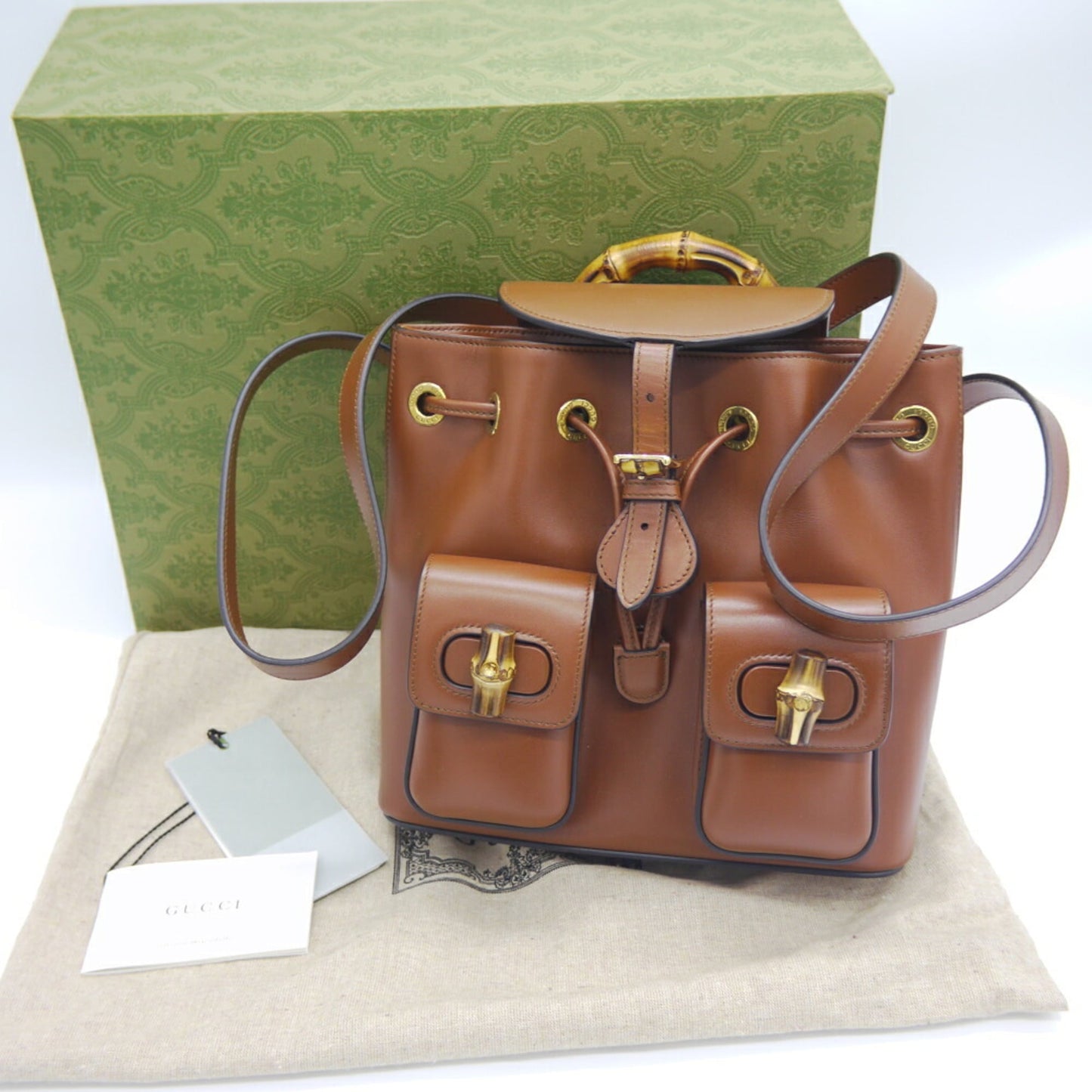 Gucci Brown Leather Backpack