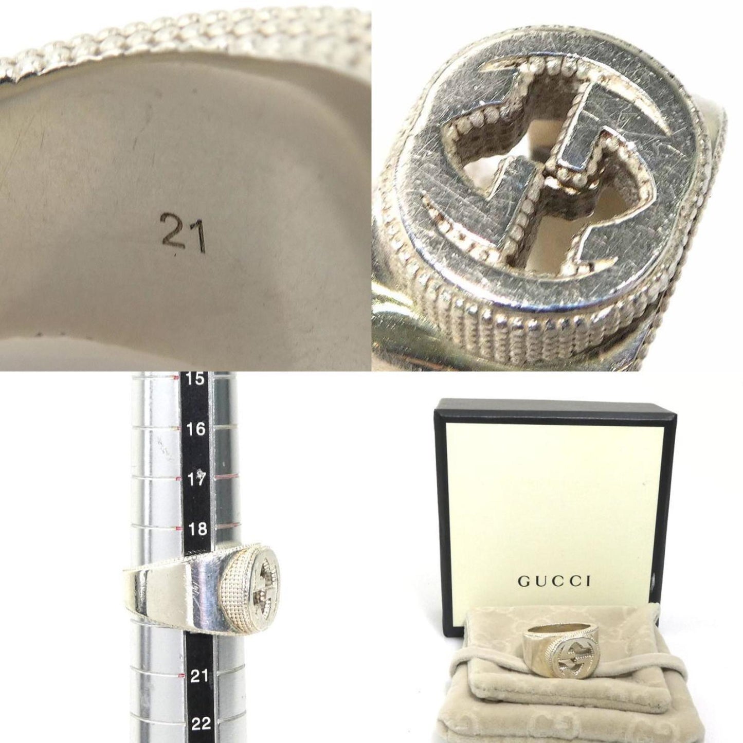 Gucci Silver Silver 925 Band Ring