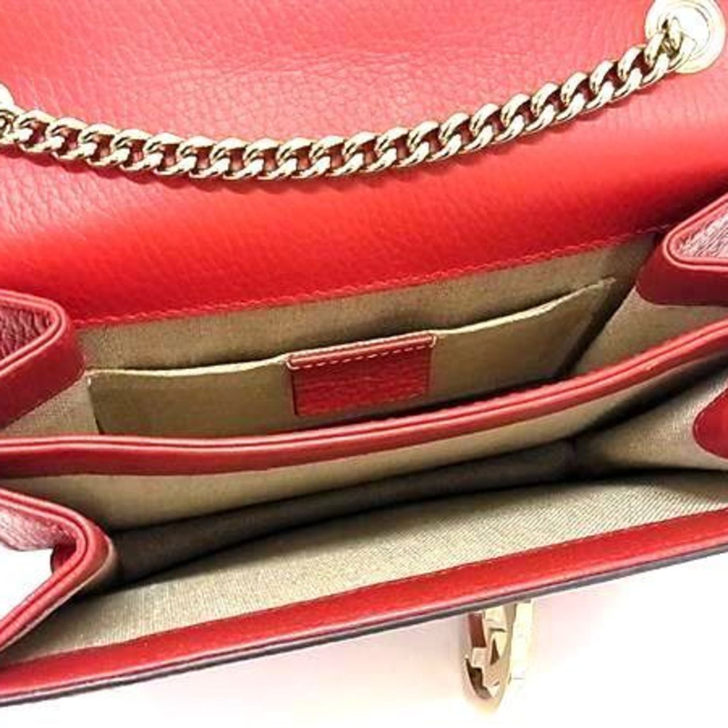 Gucci Red Color Leather Shoulder Bag