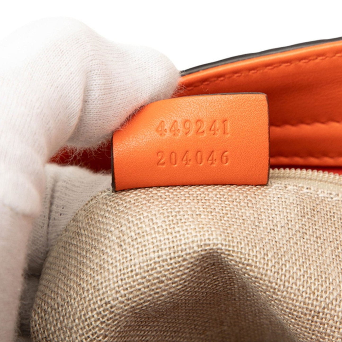 Gucci Orange Leather Handbag Shoulder Bag