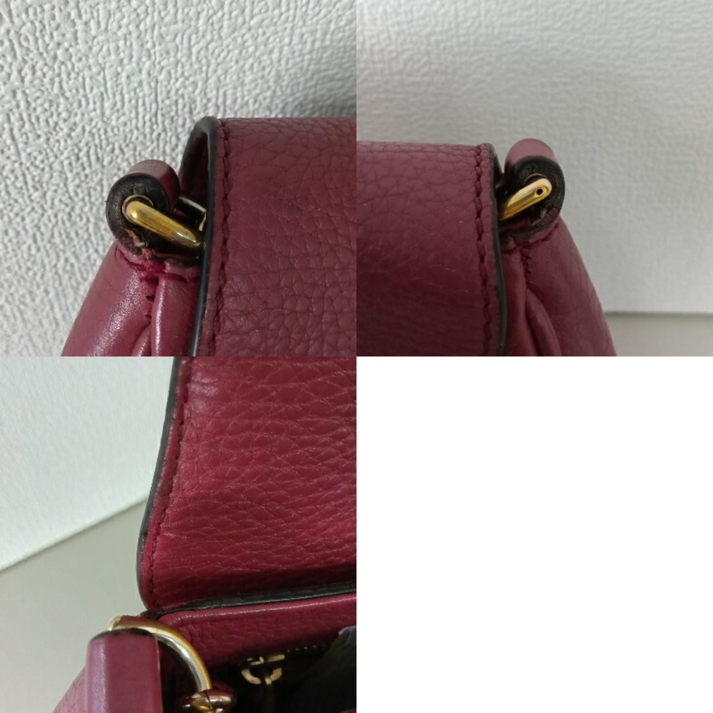 Gucci Purple Leather Shoulder Bag