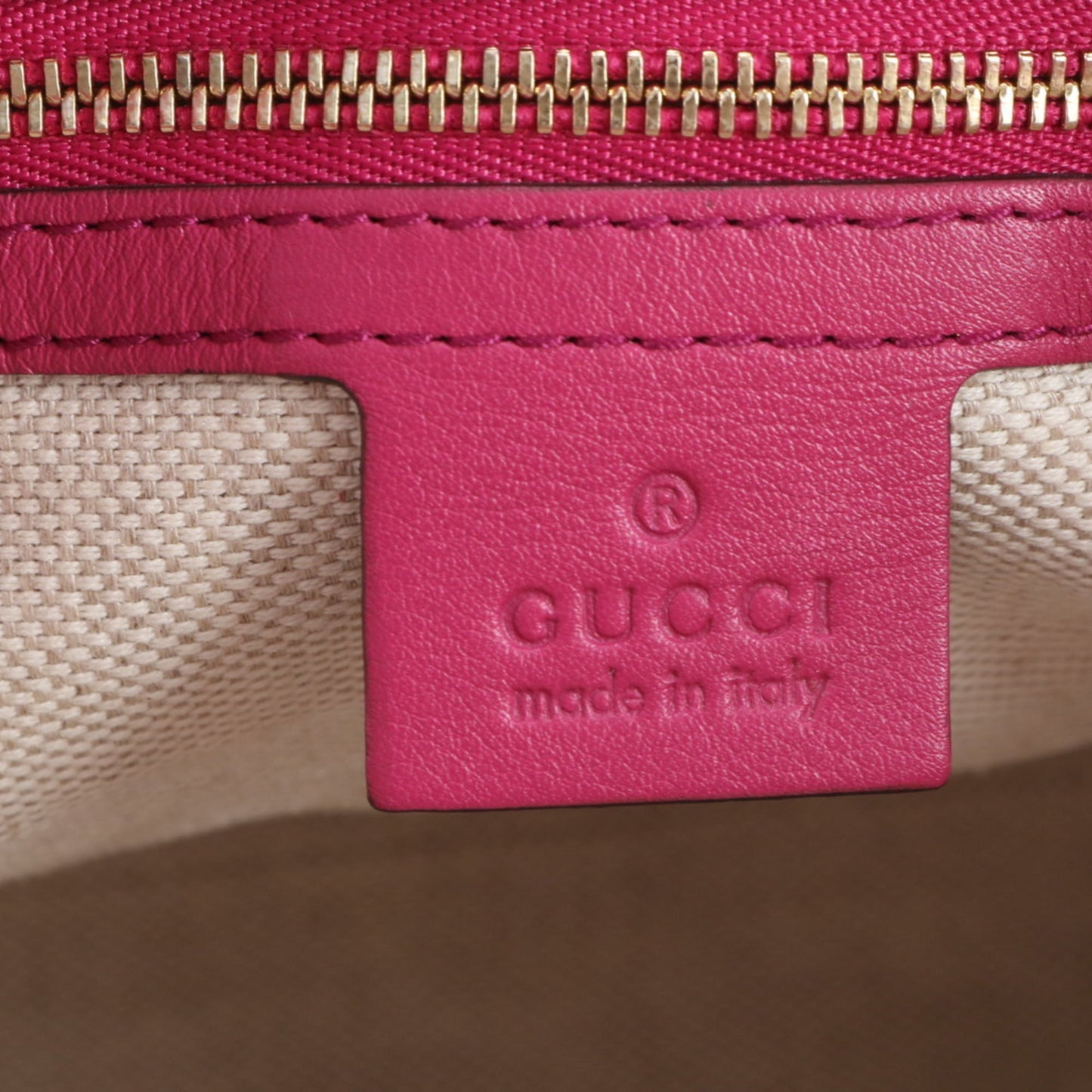 Gucci Pink Red Color Leather Shoulder Bag