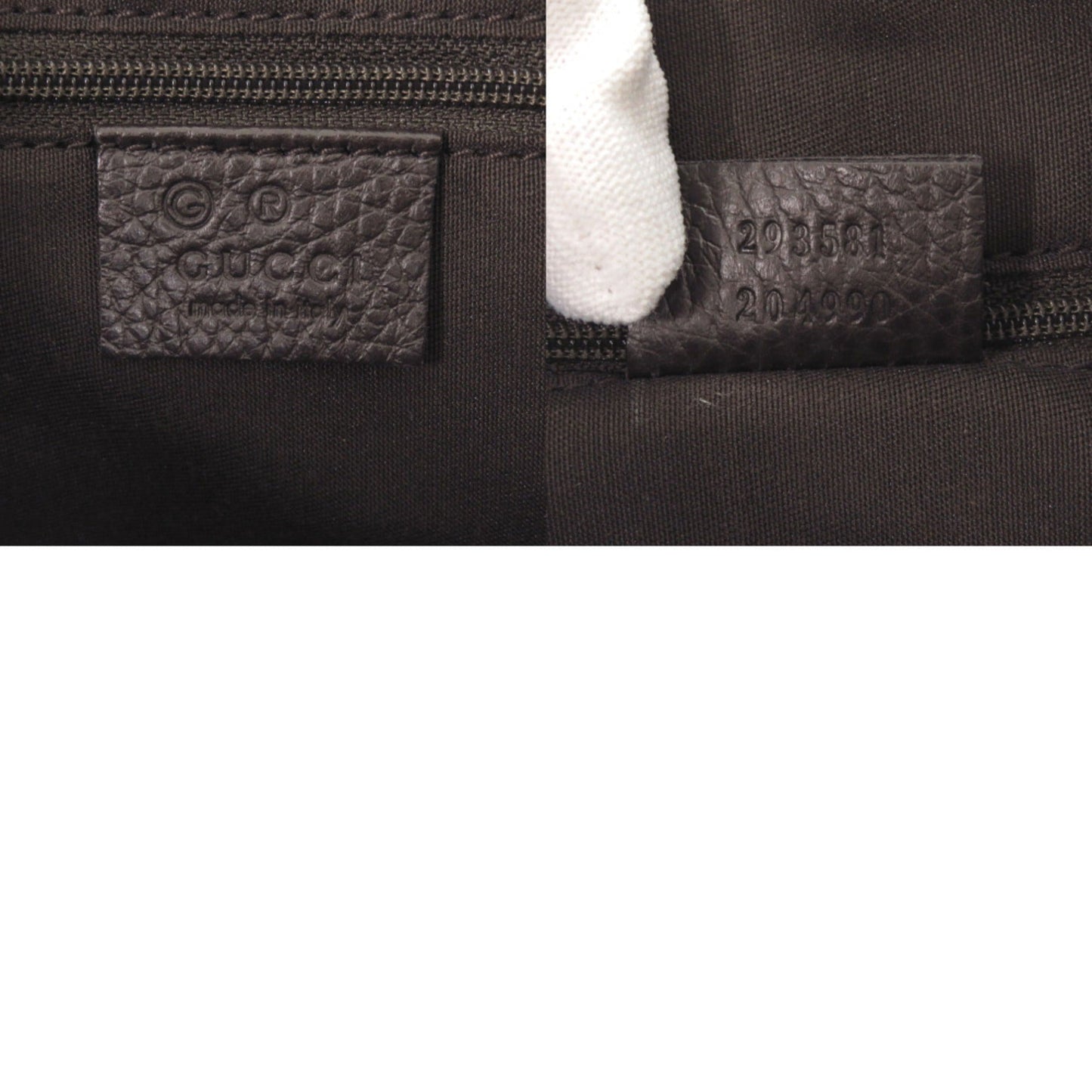 Gucci Dark Brown Leather Handbag Shoulder Bag