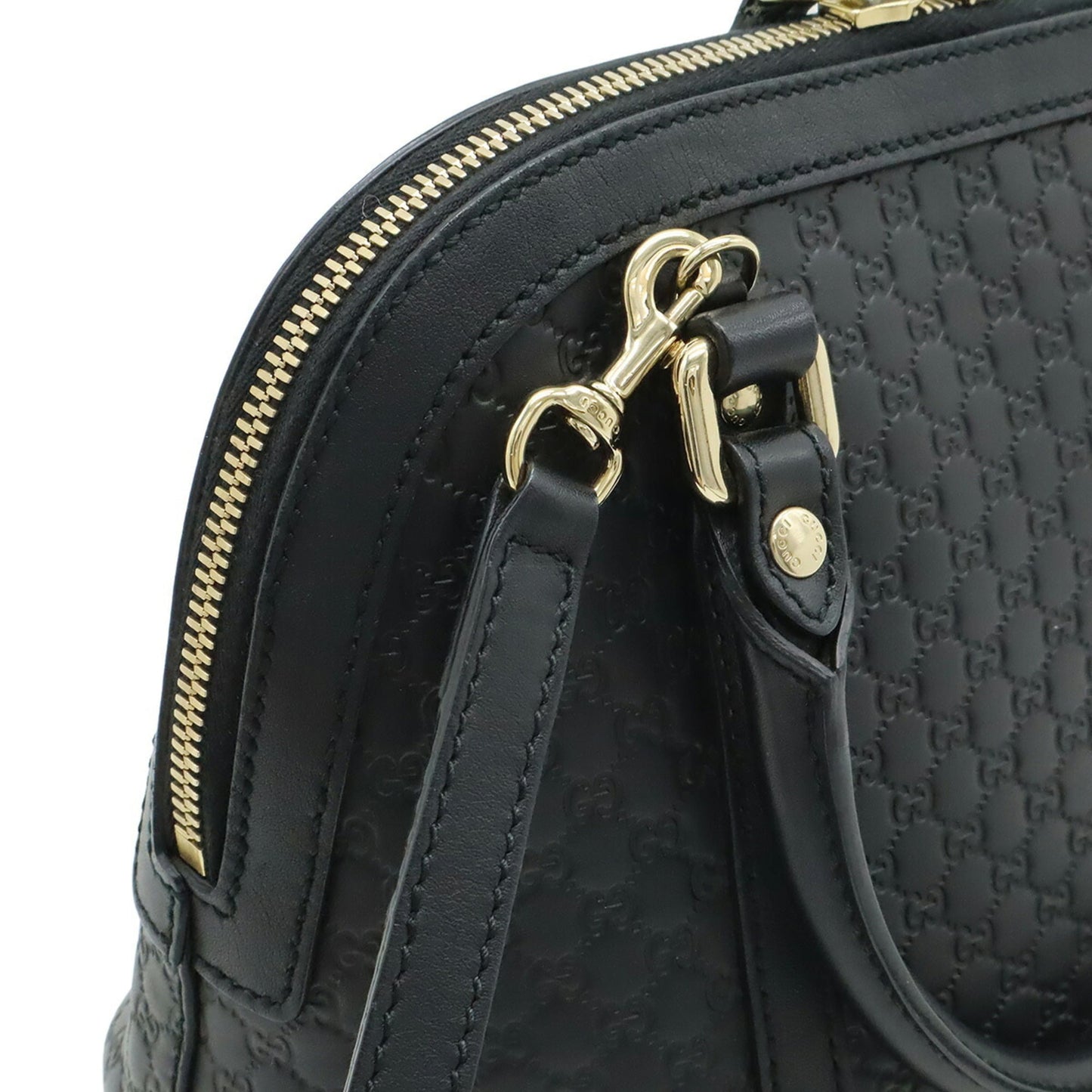 Gucci Black Leather Handbag Shoulder Bag