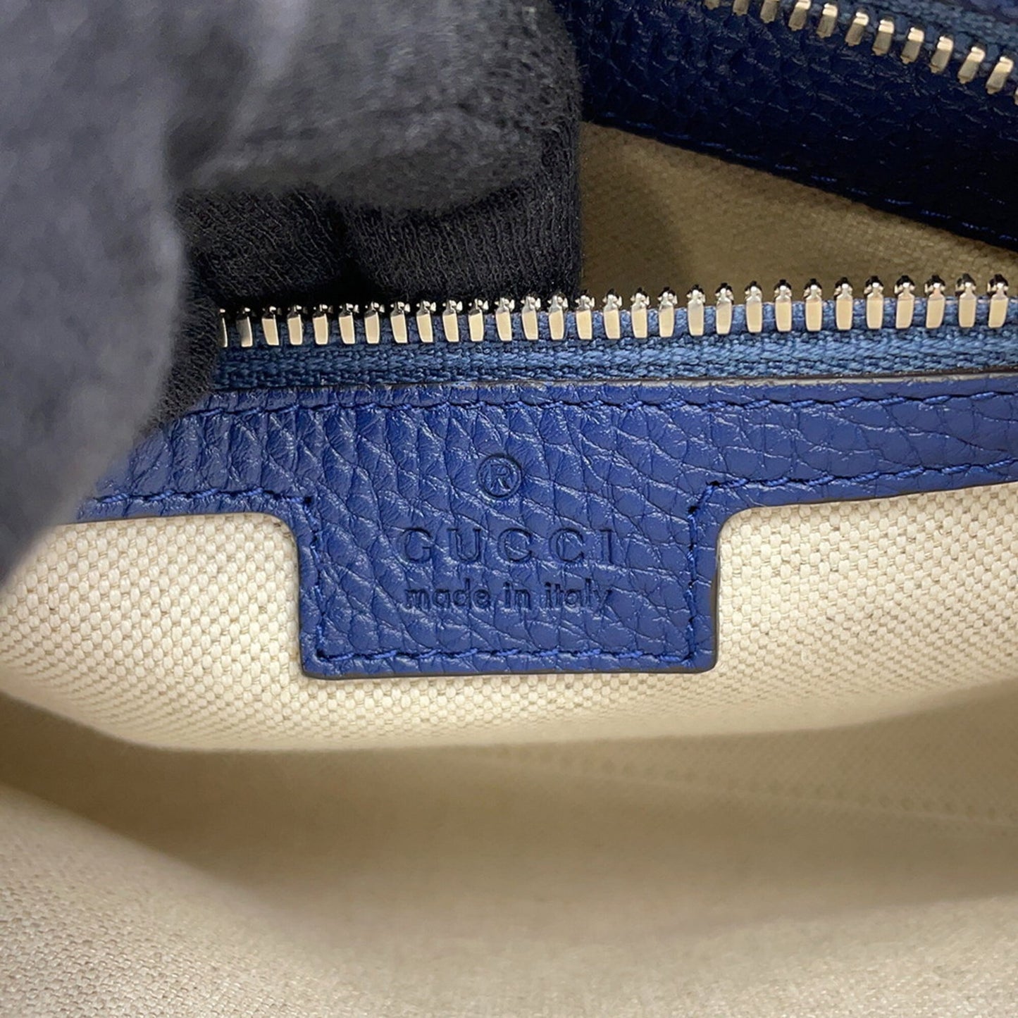 Gucci Navy Leather Clutch Bag Messenger Bag Shoulder Bag