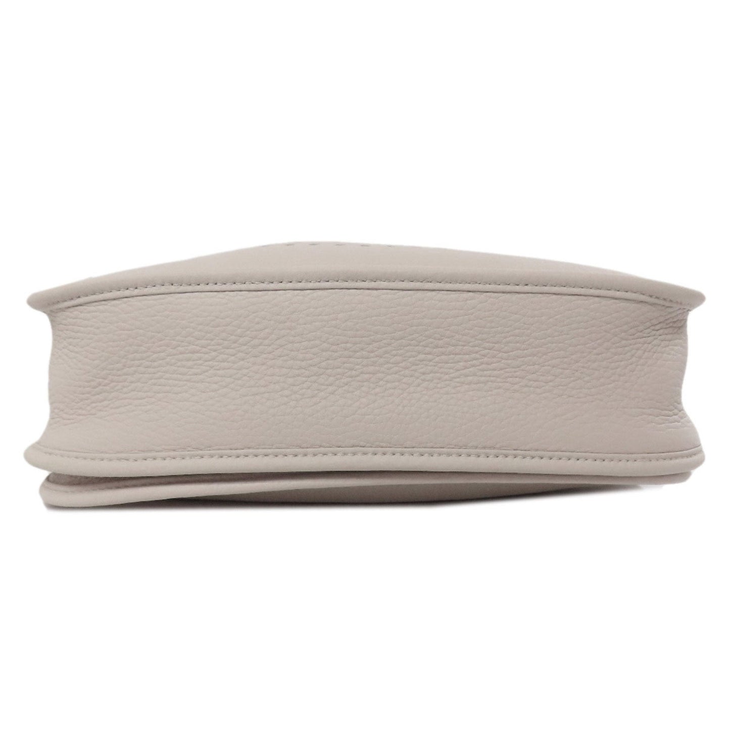 Hermes Taurillon Clemence Shoulder Bag Leather White
