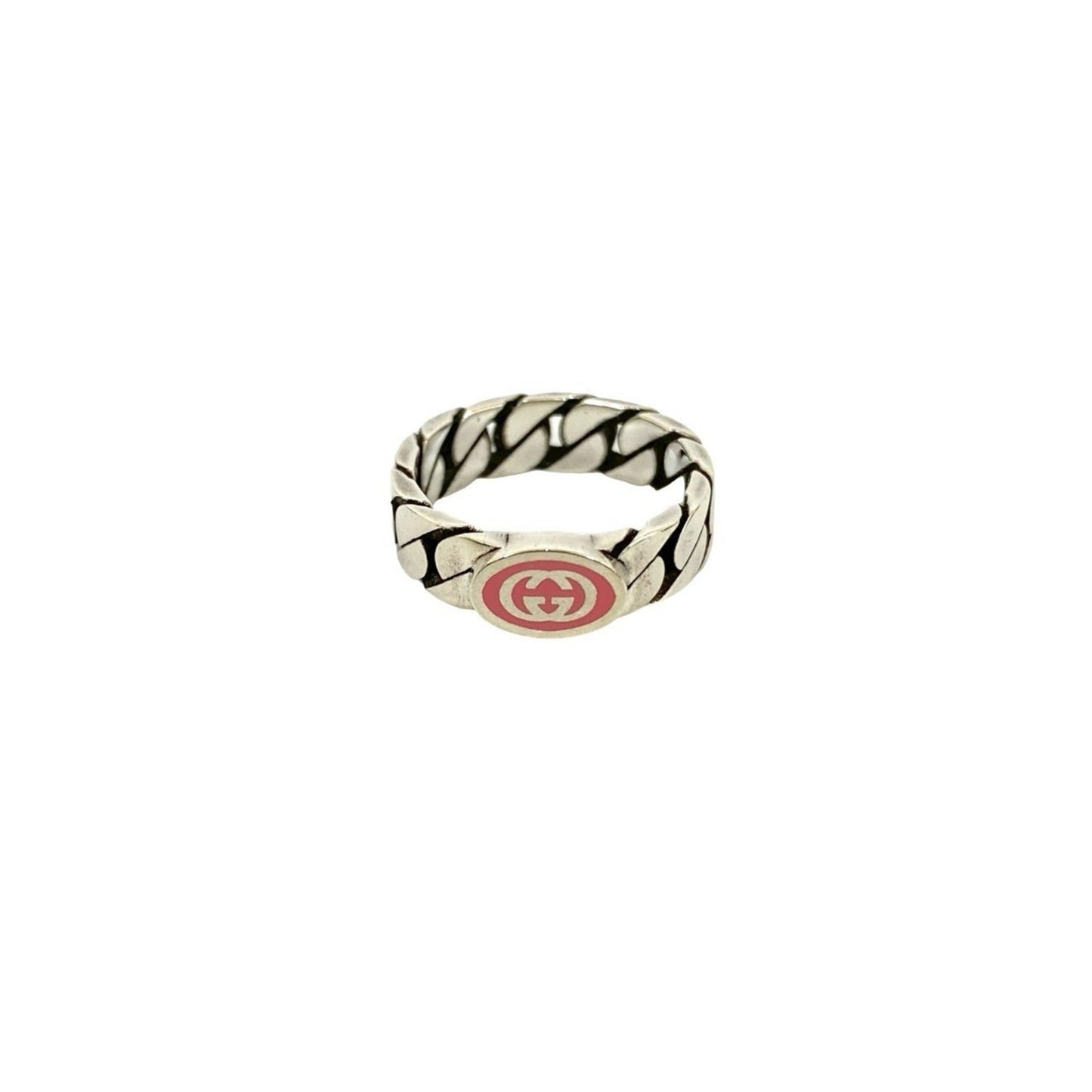 Gucci Silver Pink Silver 925 Band Ring