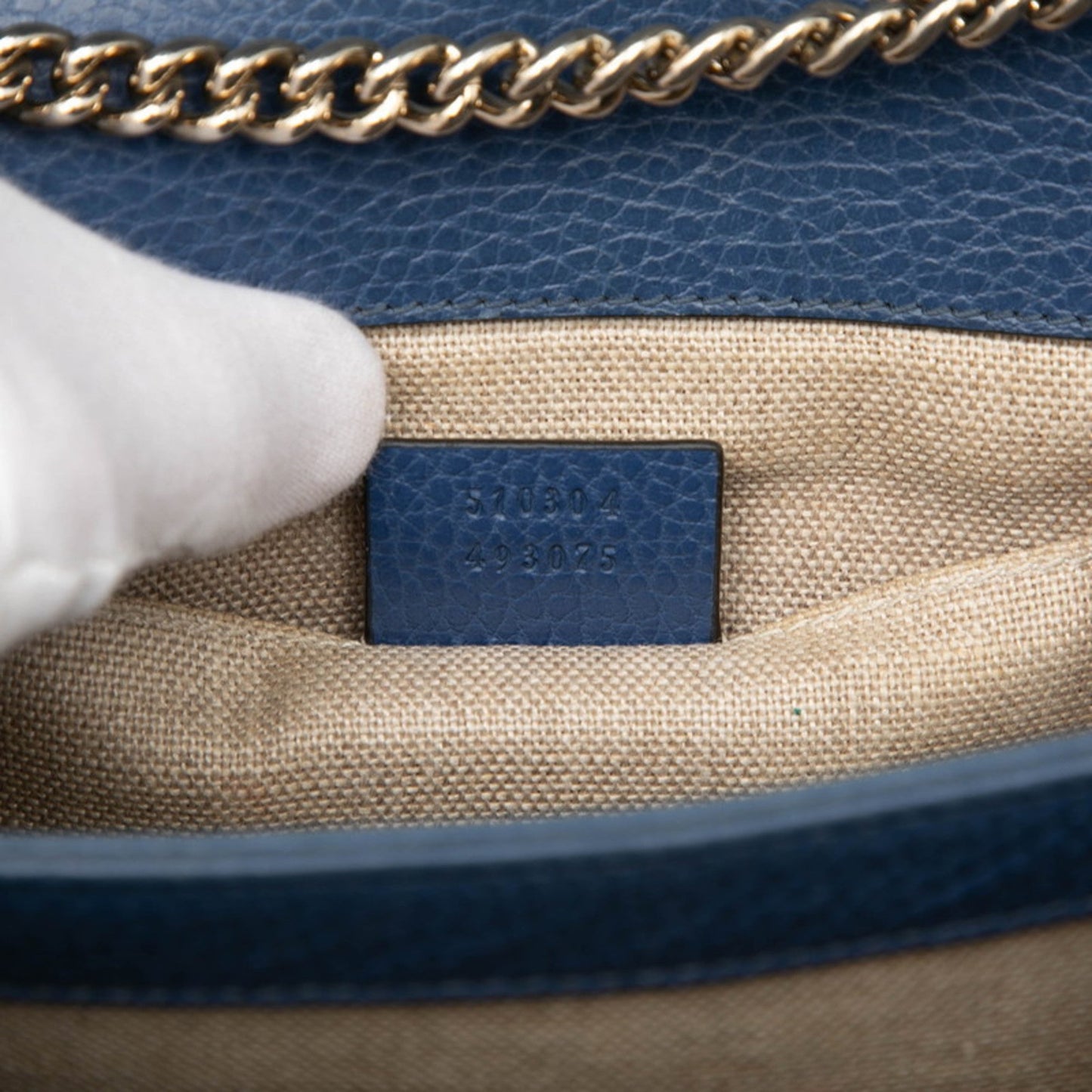 Gucci Blue Leather Shoulder Bag