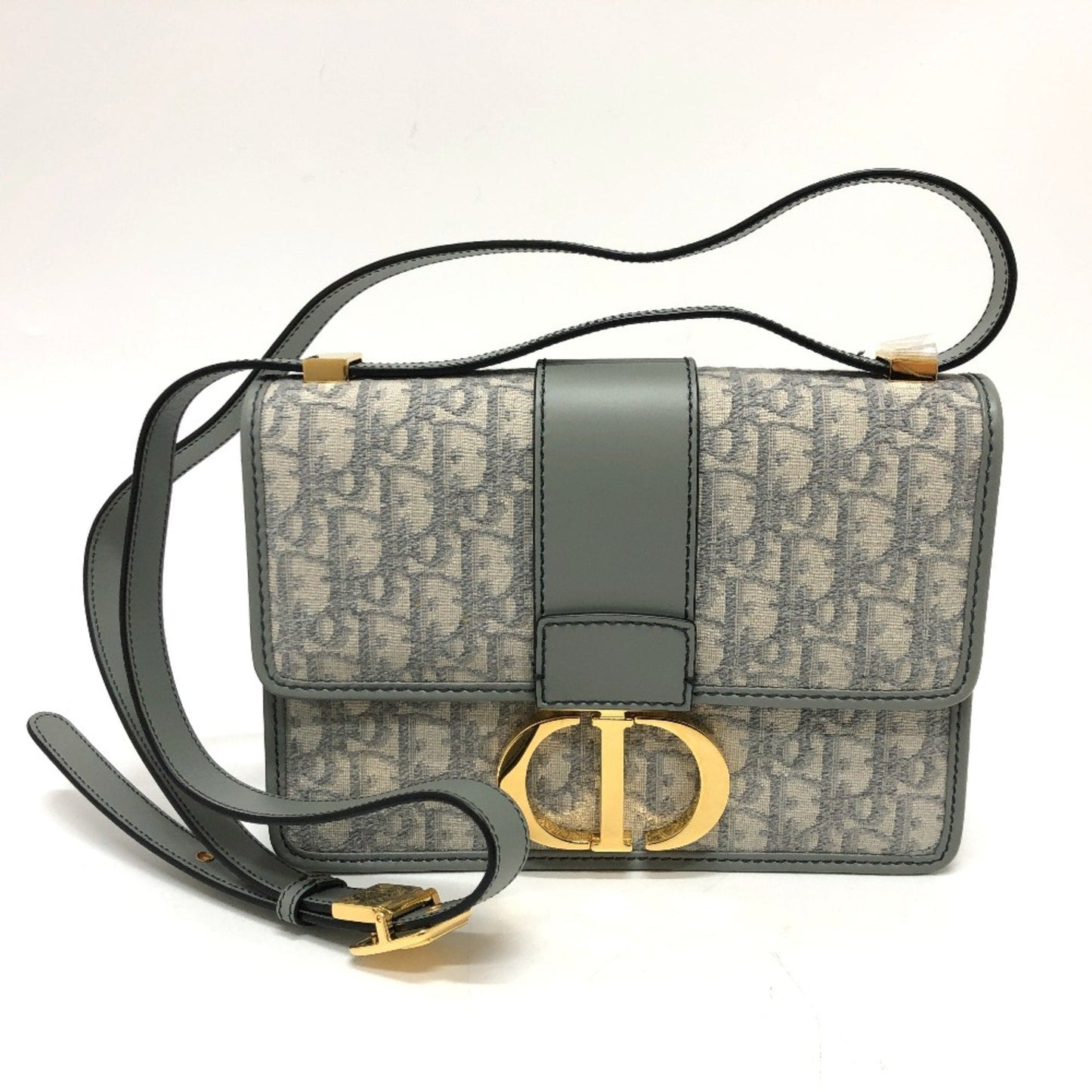 Dior Handbag Christian Shoulder Bag 9 Leather Gray