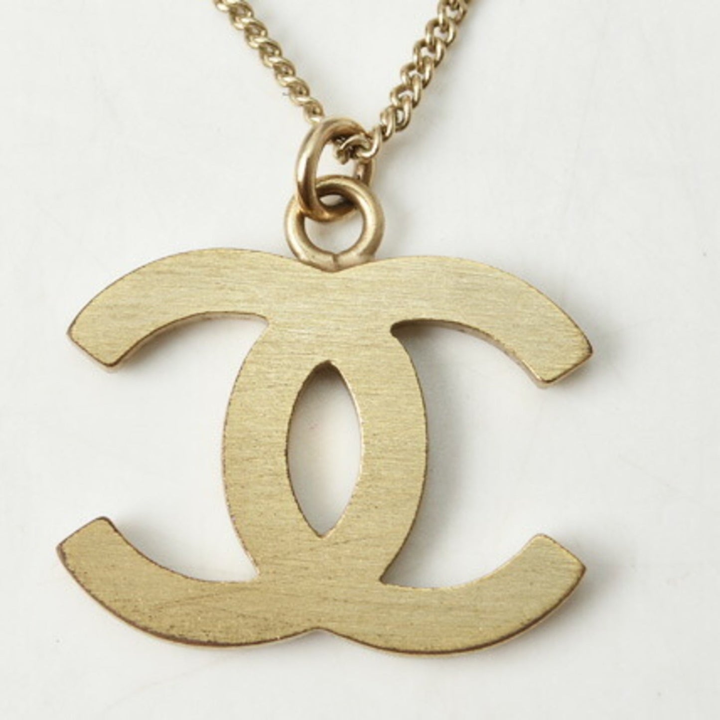 Chanel necklace/pendant CHANEL coco mark/CC rhinestone gold