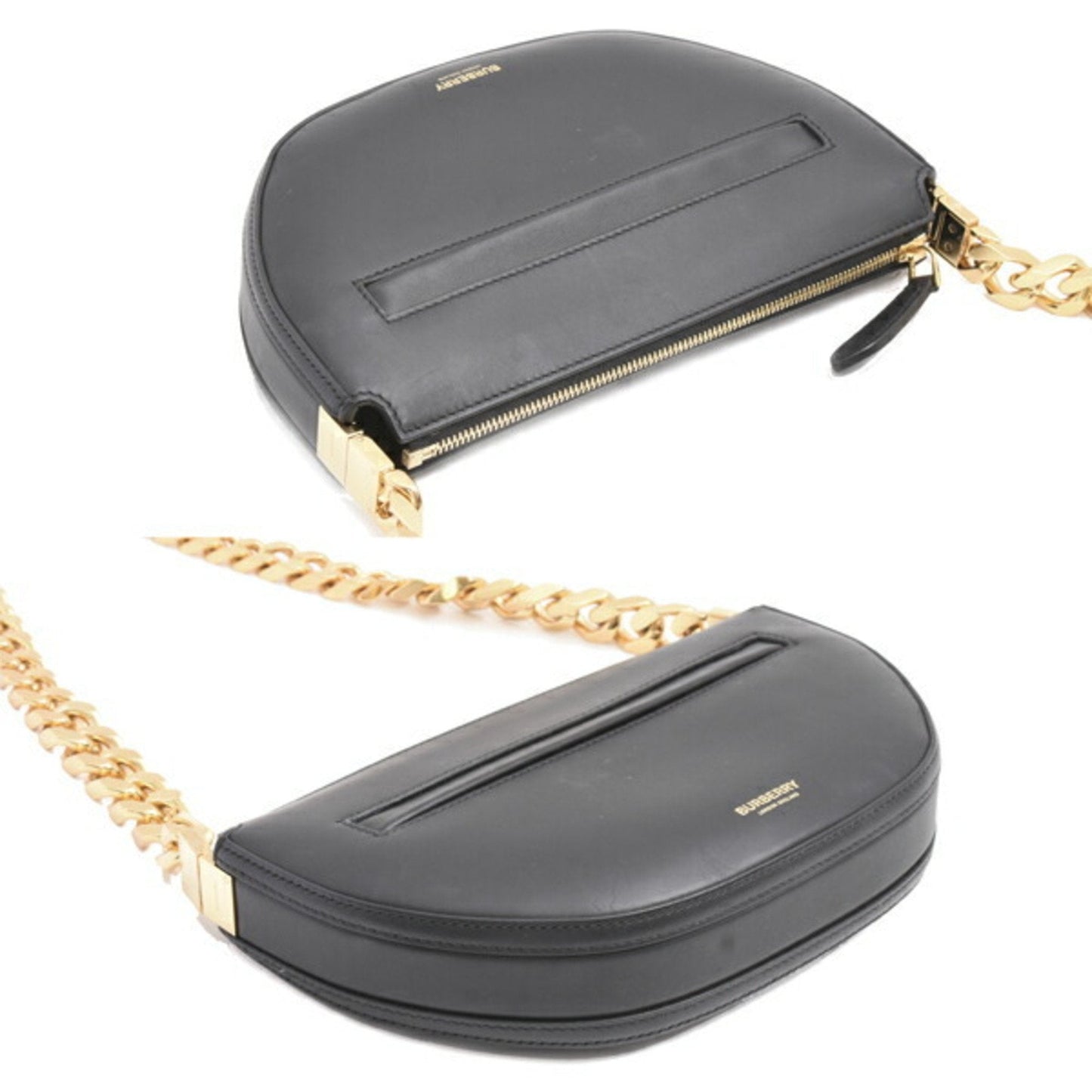 Burberry Shoulder Bag Leather Black