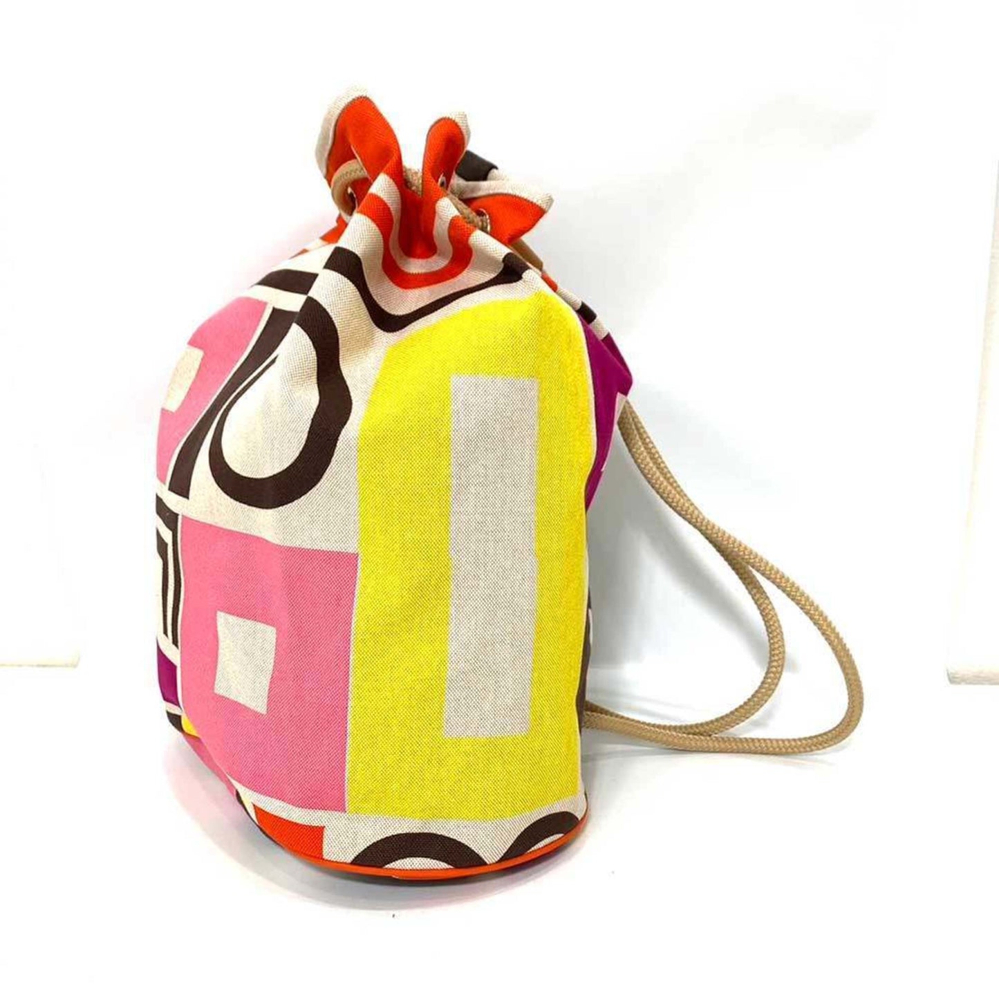 Hermes Multi Color Cotton Shoulder Bag Canvas