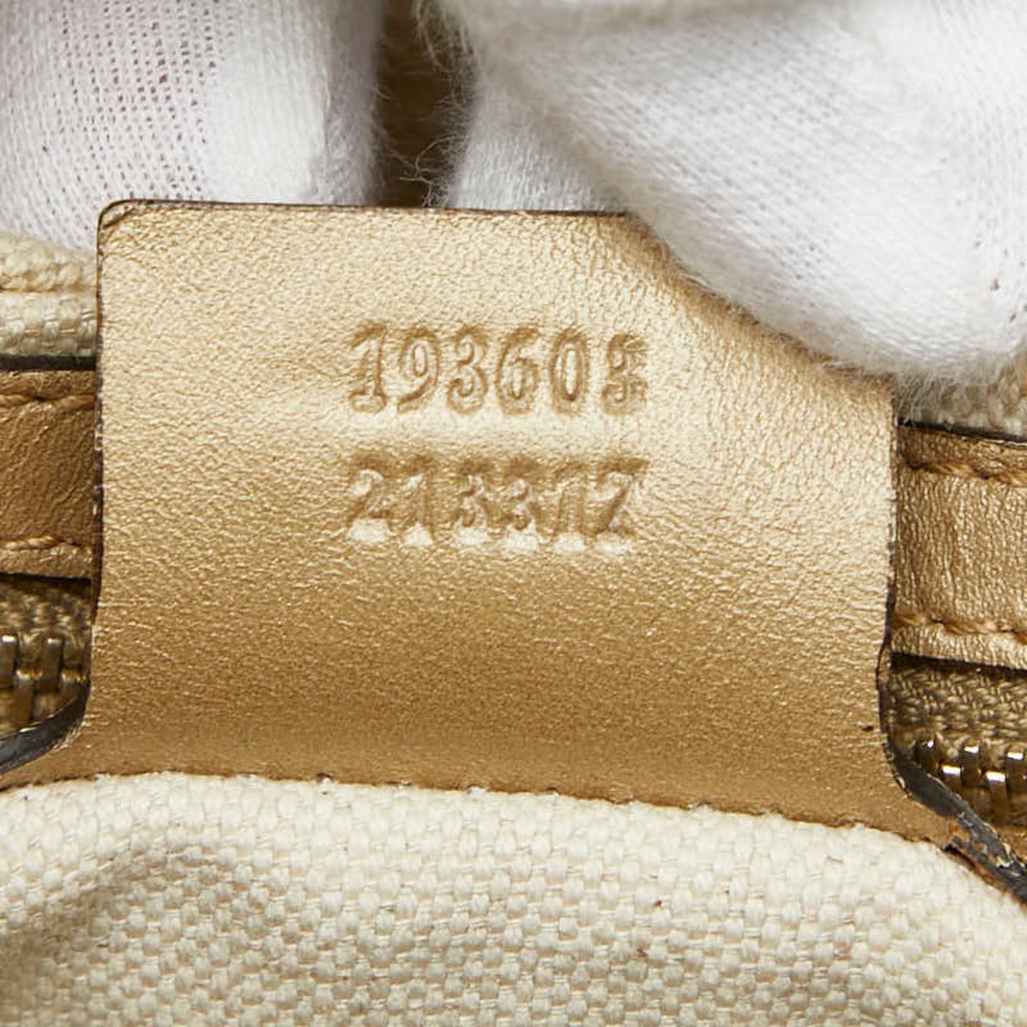 Gucci Gold Pvc Leather Handbag