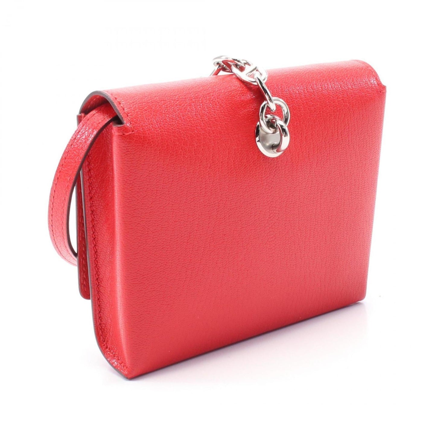 Hermes Color Chevre Shoulder Bag Leather Red