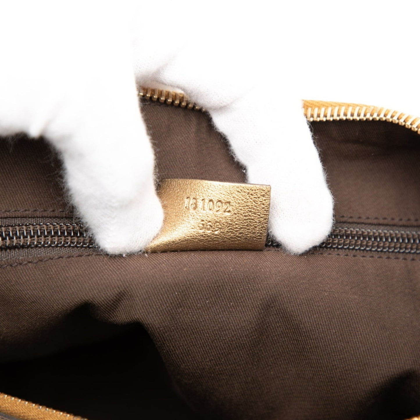 Gucci Gg Canvas Beige Gold Gg Canvas Leather Shoulder Bag