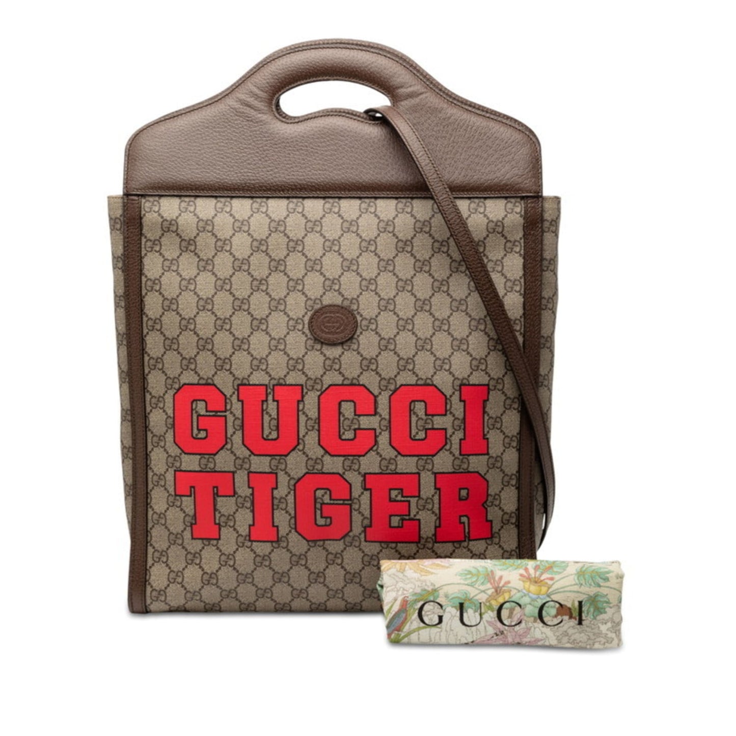 Gucci Beige Brown Red Color Pvc Leather Shoulder Bag Tote Bag