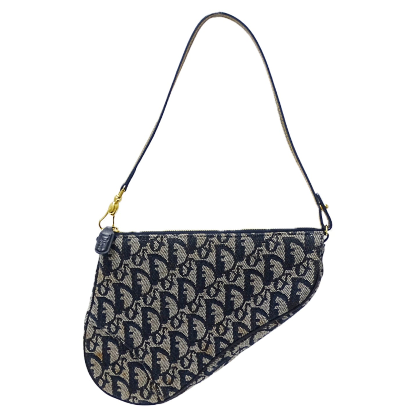 Dior Handbag Christian Jacquard Shoulder Bag 2 Blue