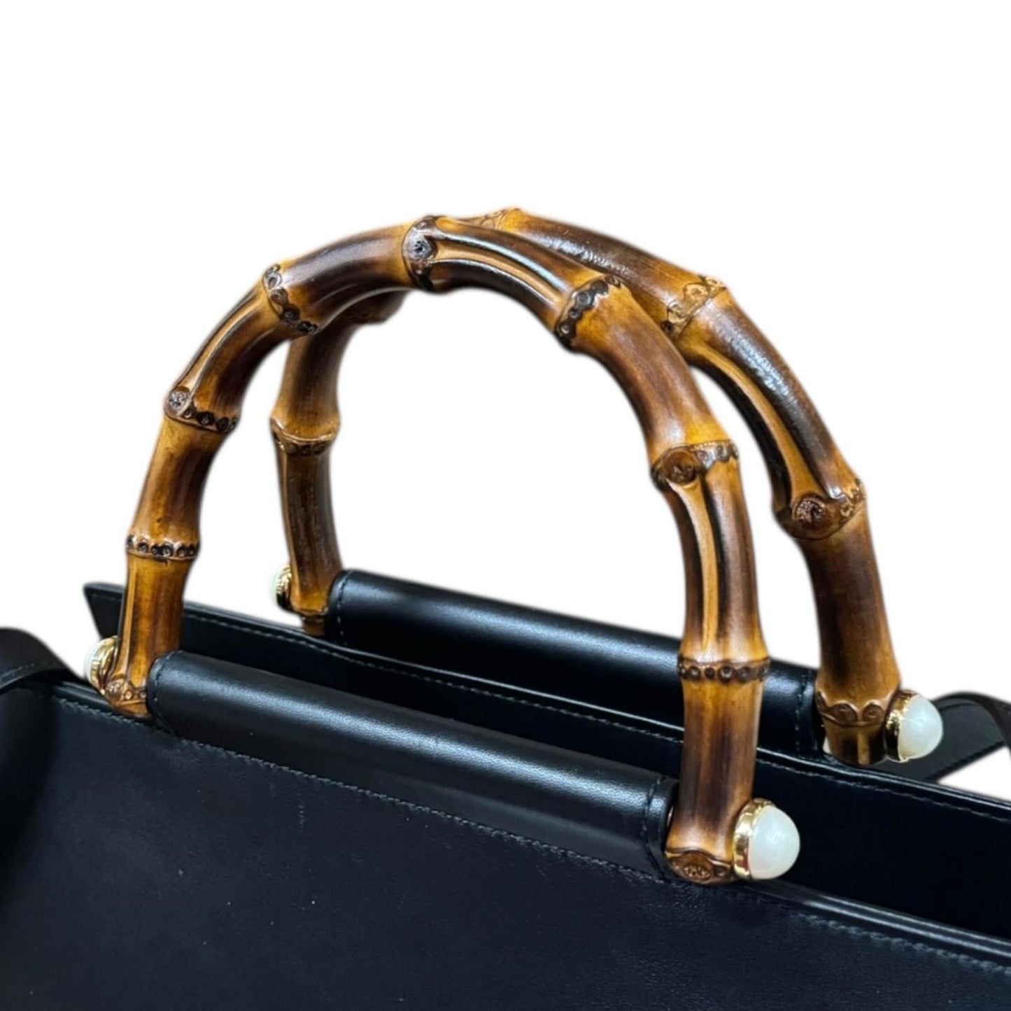 Gucci Black Bamboo Shoulder Bag