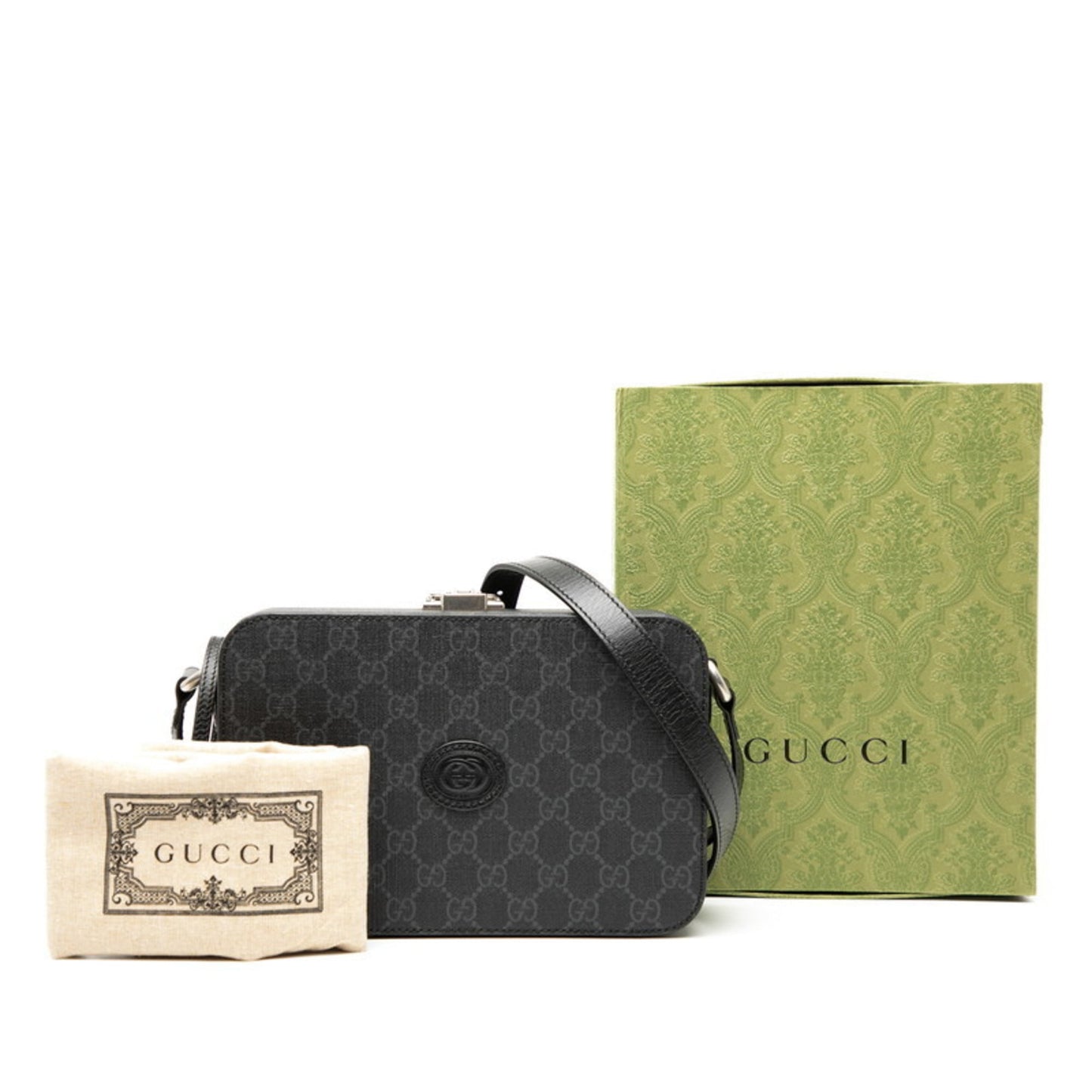 Gucci Black Gg Supreme Shoulder Bag