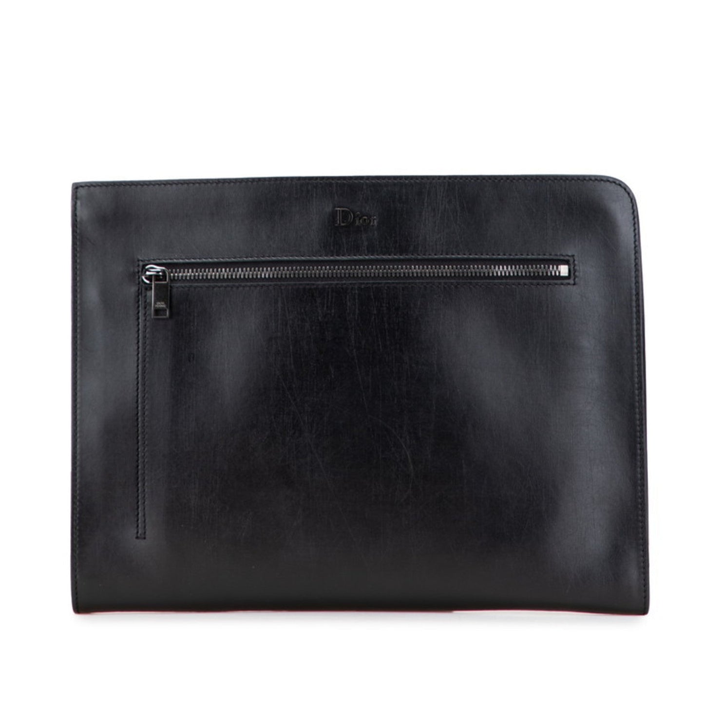 Dior Handbag Christian Clutch Bag 3 Leather Black