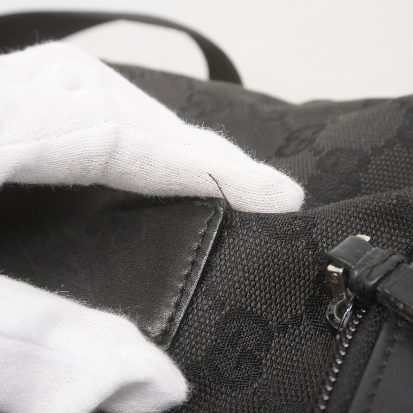 Gucci Black Canvas Tote Bag