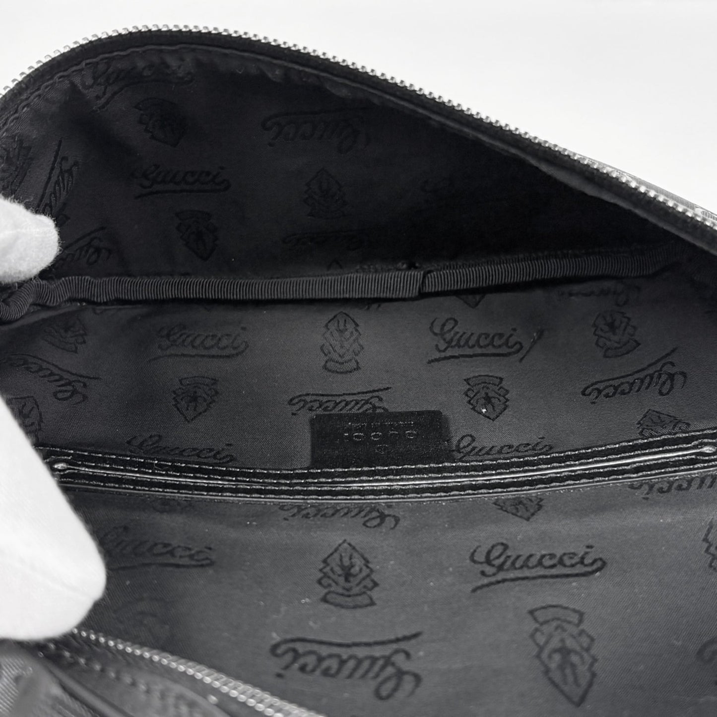 Gucci Black Coated Canvas Fanny Pack Sling Bag