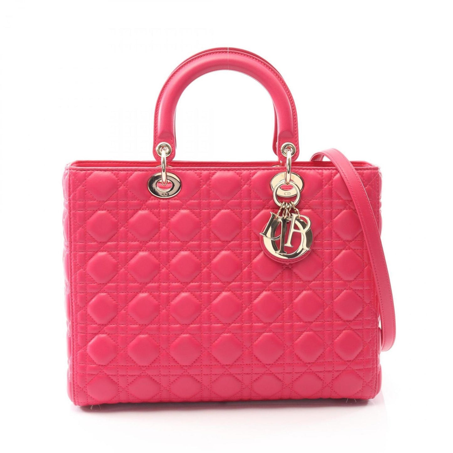 Dior Handbag Christian Leather Pink