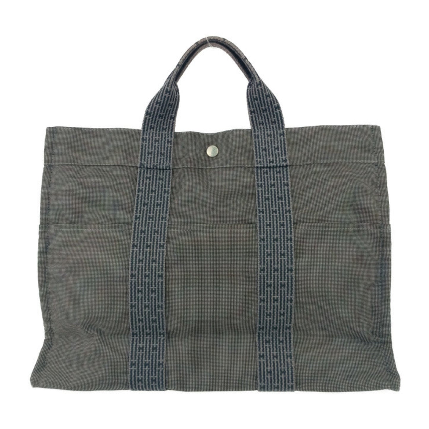 Hermes Handbag Tote Bag Canvas Gray Tote Bag 2