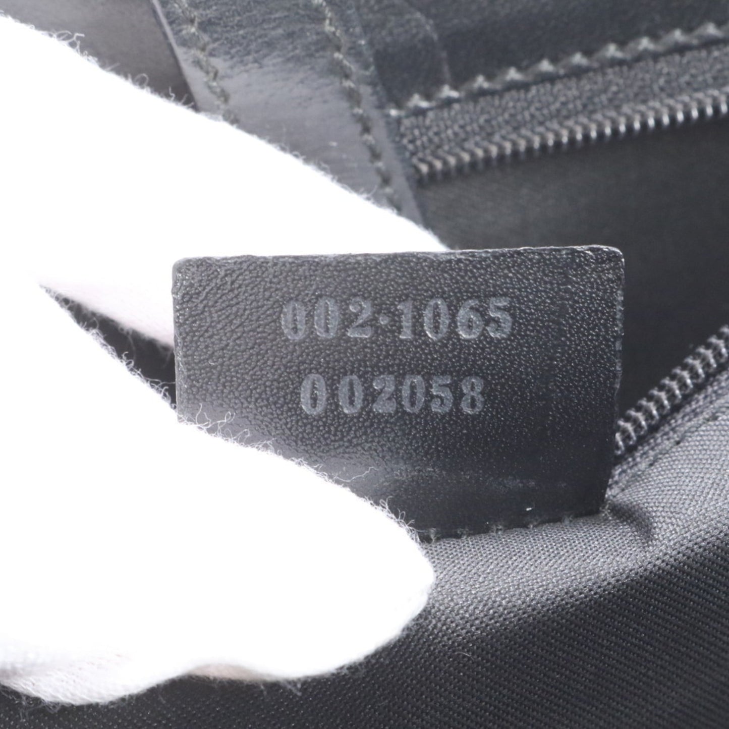 Gucci Black Leather Canvas Tote Bag