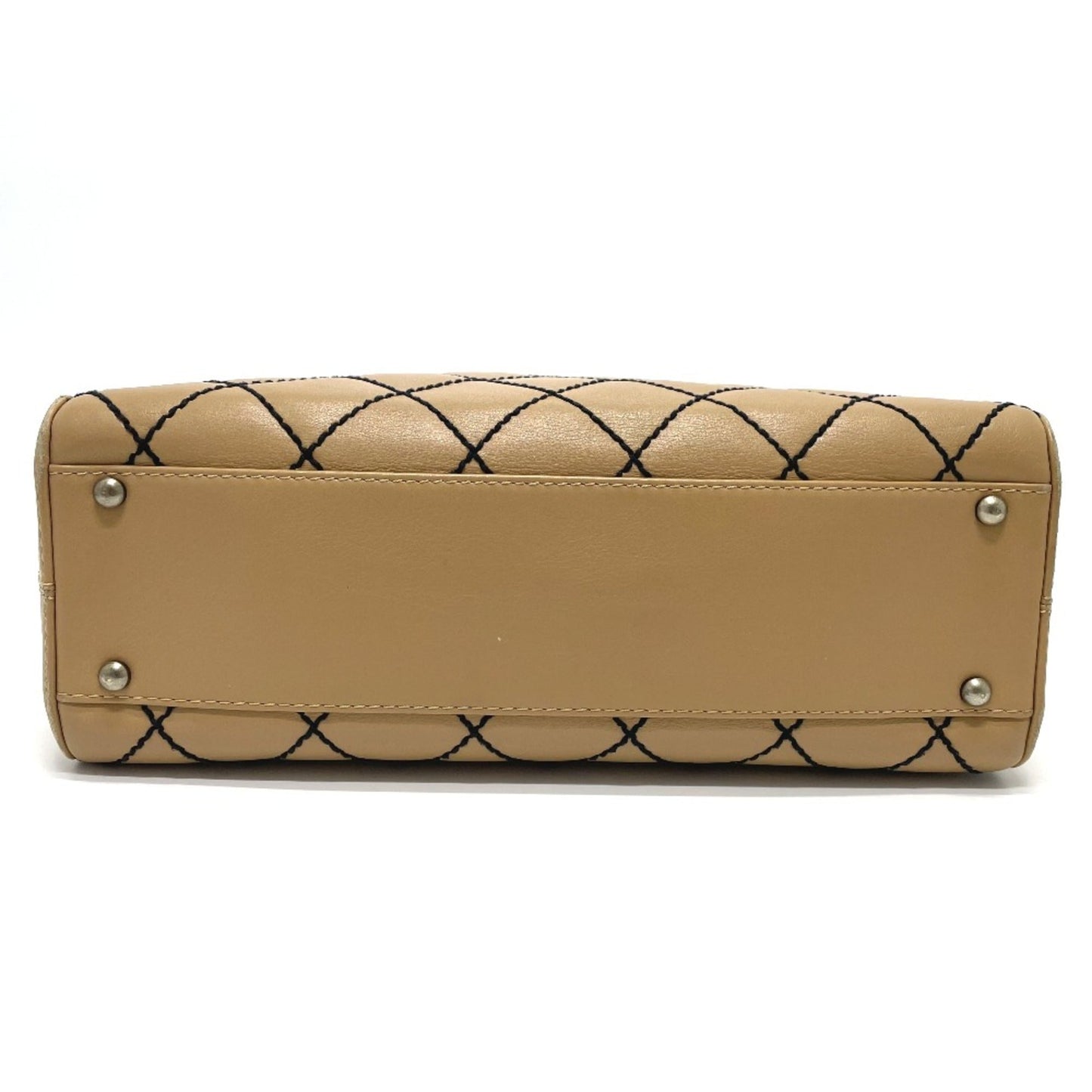 Chanel CC Mark Bag Tote Bag Hand Bag Beige