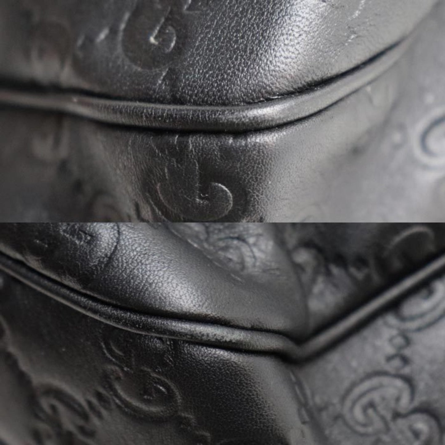 Gucci Black Leather Tote Bag