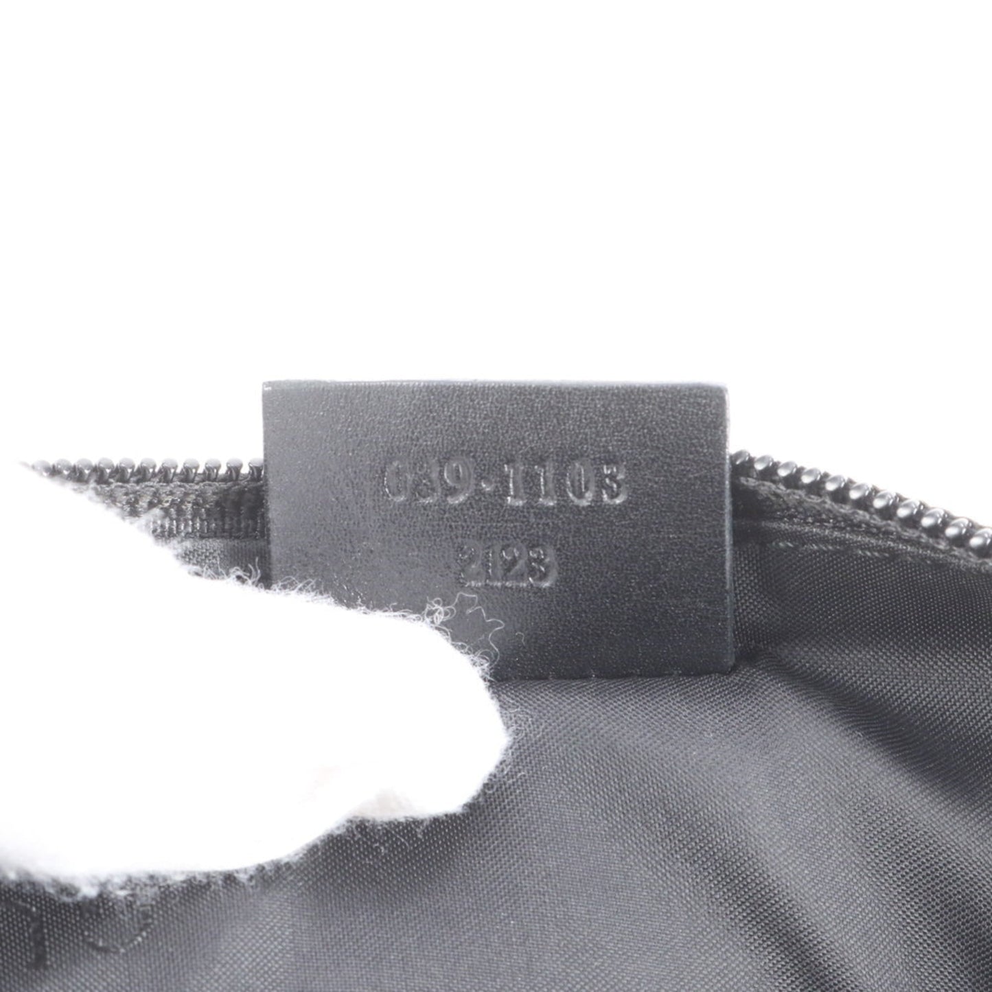 Gucci Black Leather Canvas Pouch Shoulder Bag