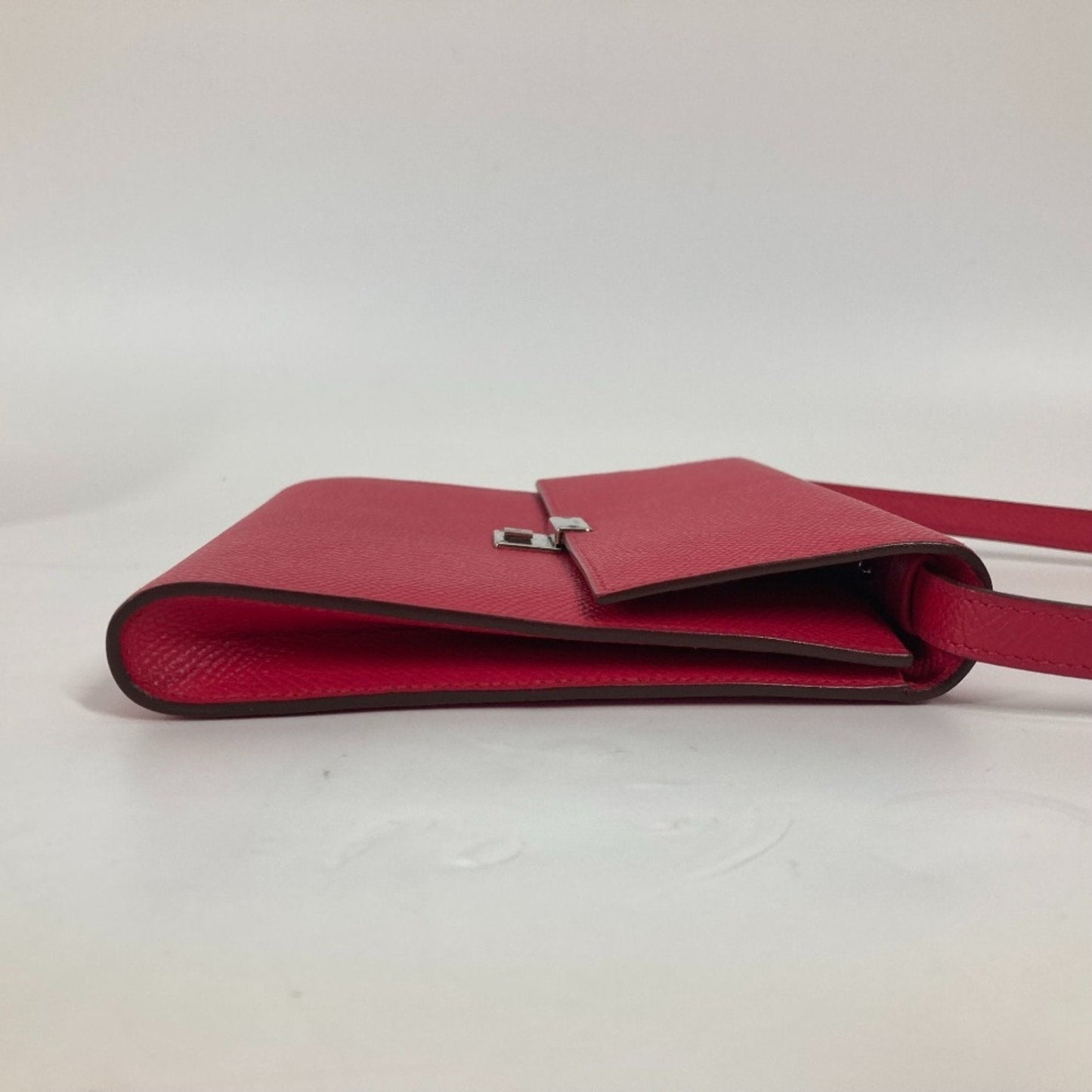 Hermes Epsom Pochette Shoulder Bag Leather Pink