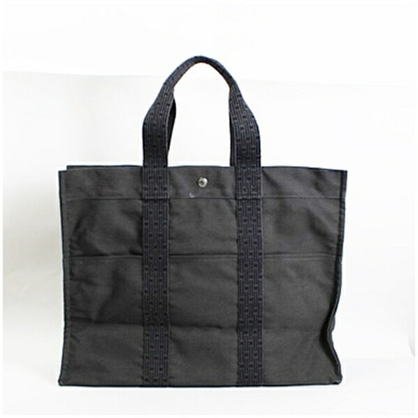 Hermes Tote Bag Canvas Nylon Gray Tote Bag 8