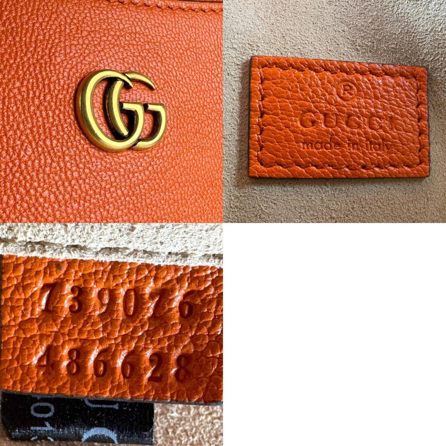 Gucci Orange Leather Handbag