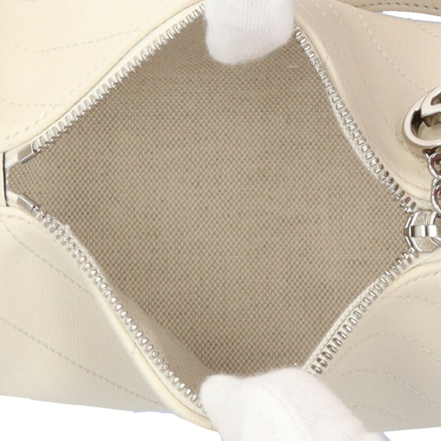 Gucci White Leather Handbag