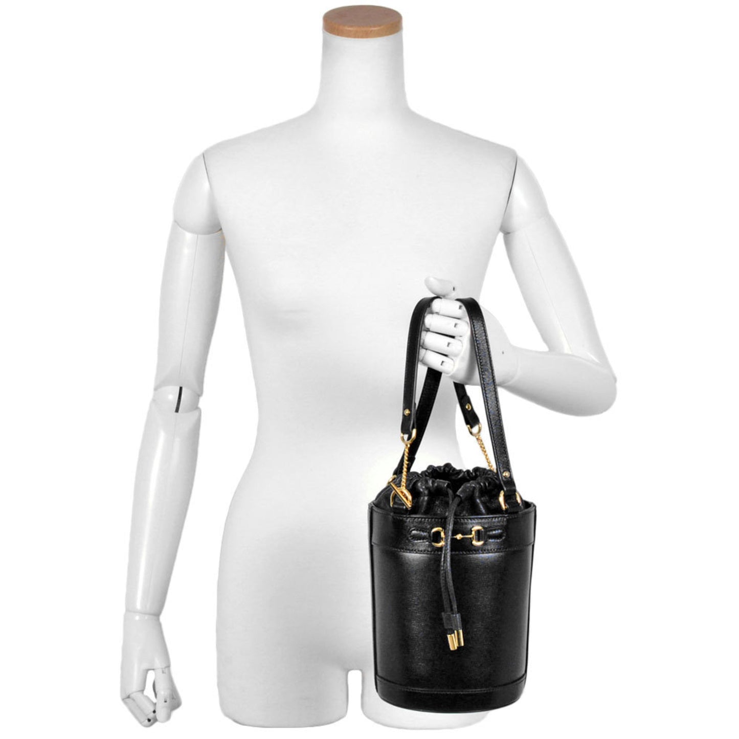 Gucci Black Leather Handbag Shoulder Bag