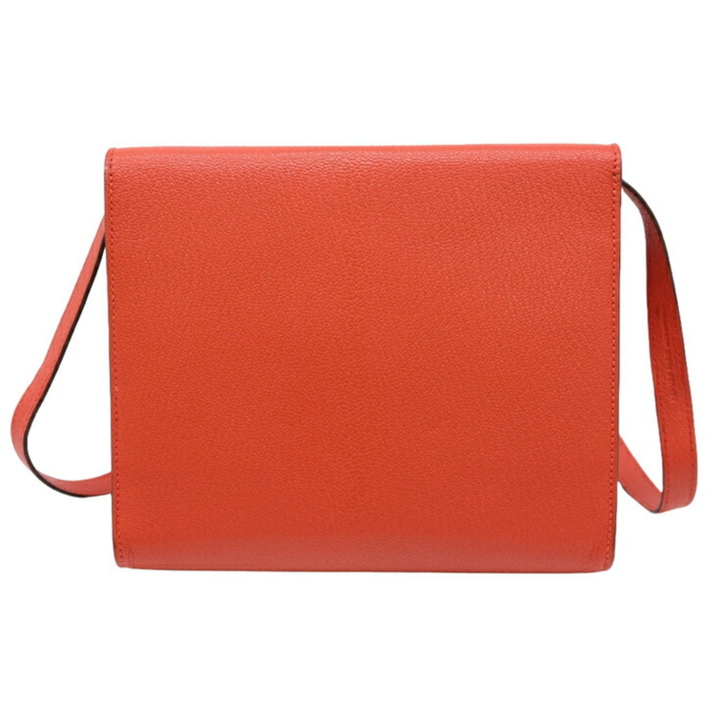 Hermes Chevre Shoulder Bag Leather Orange