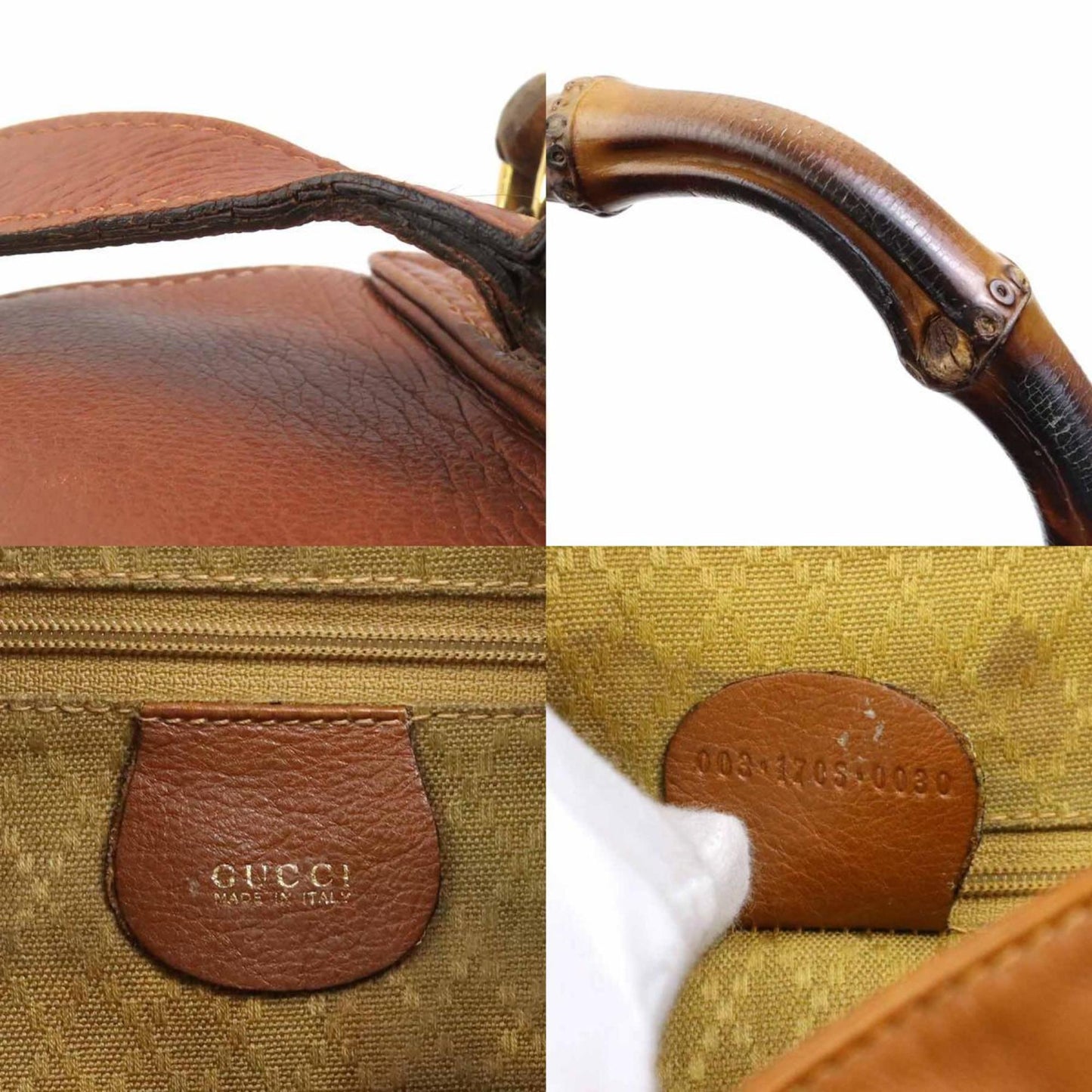 Gucci Brown Leather Backpack