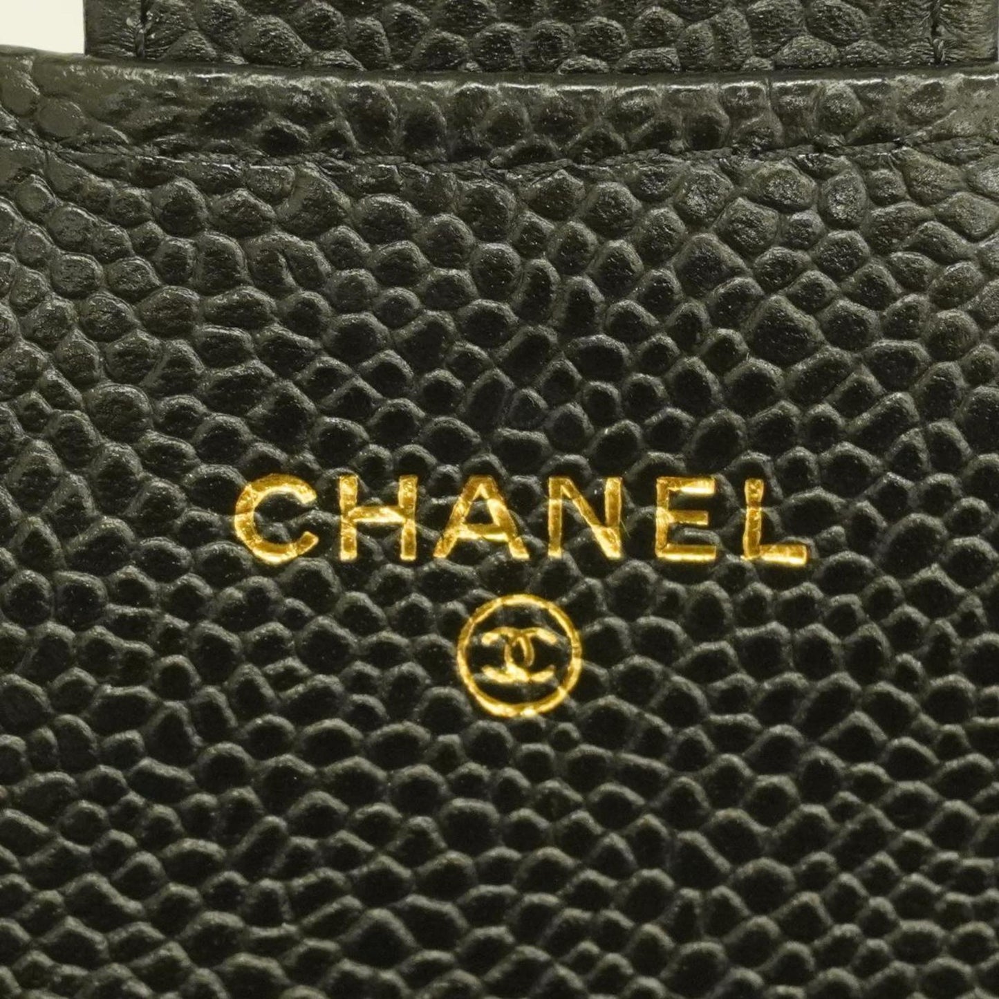 Chanel Long Wallet Matelasse Caviar Skin Black Women's