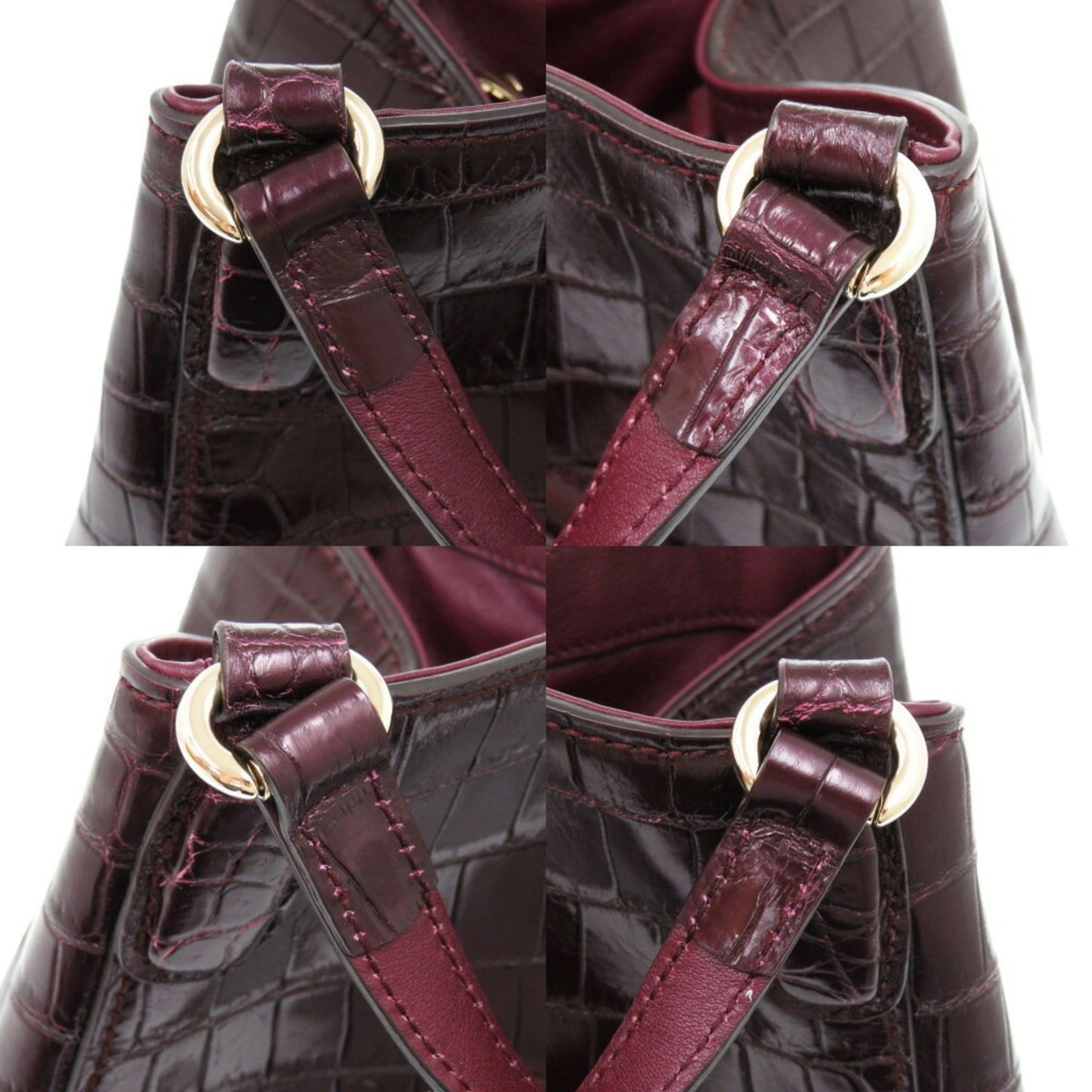 Gucci Purple Leather Tote Bag