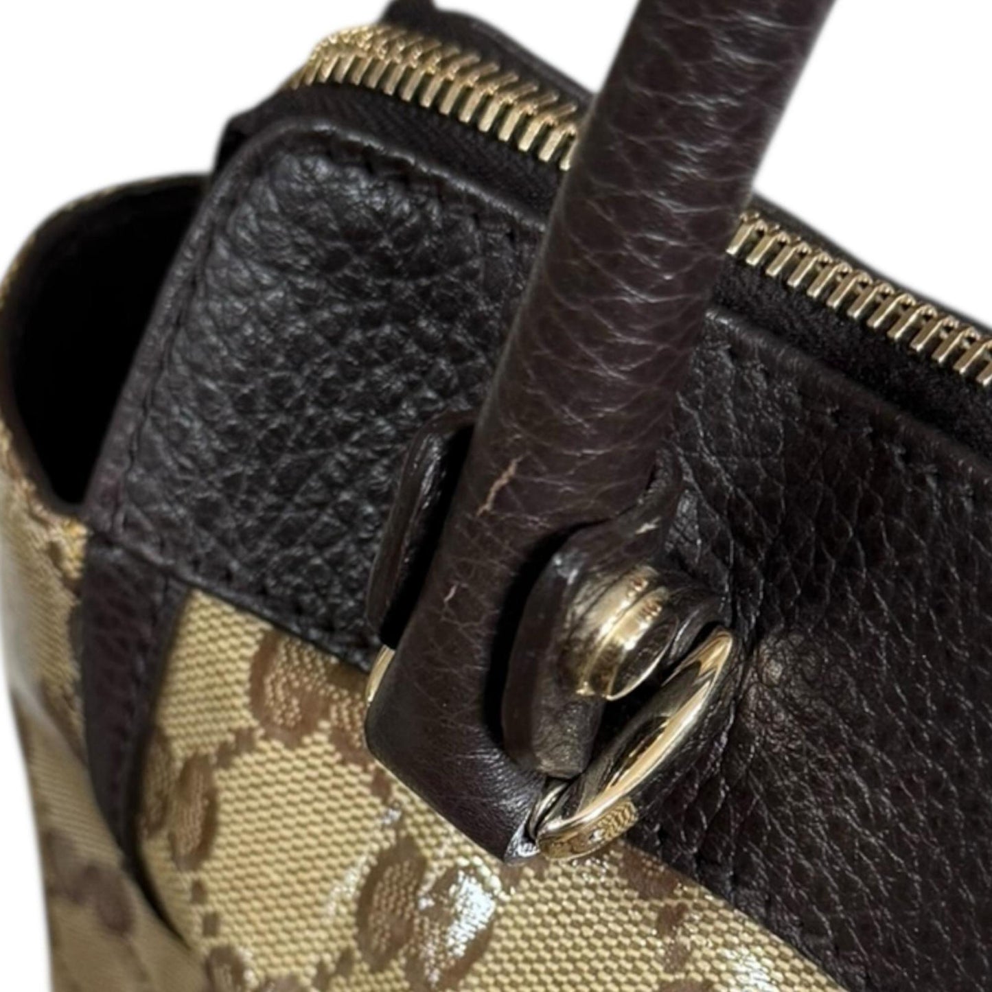 Gucci Brown Pvc Coated Canvas Tote Bag