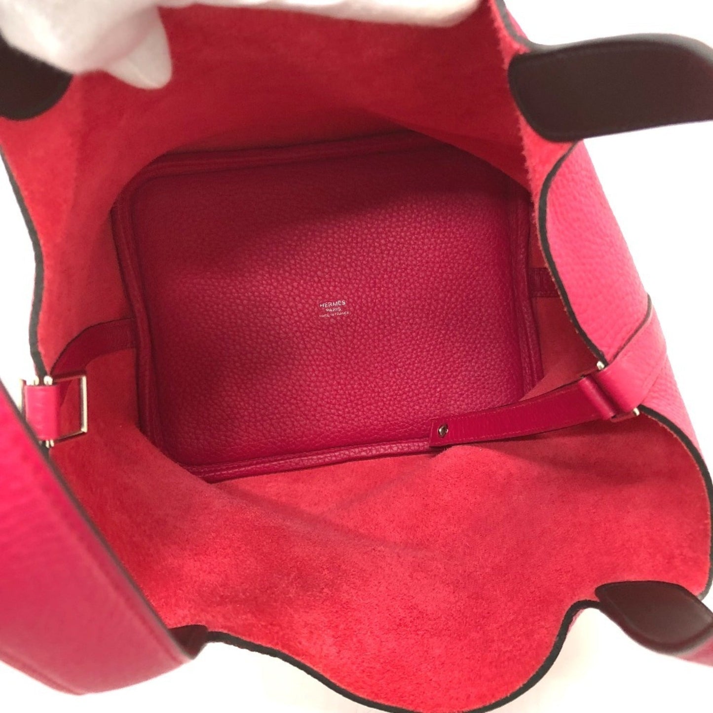 Hermes Togo Handbag Tote Bag Leather Pink