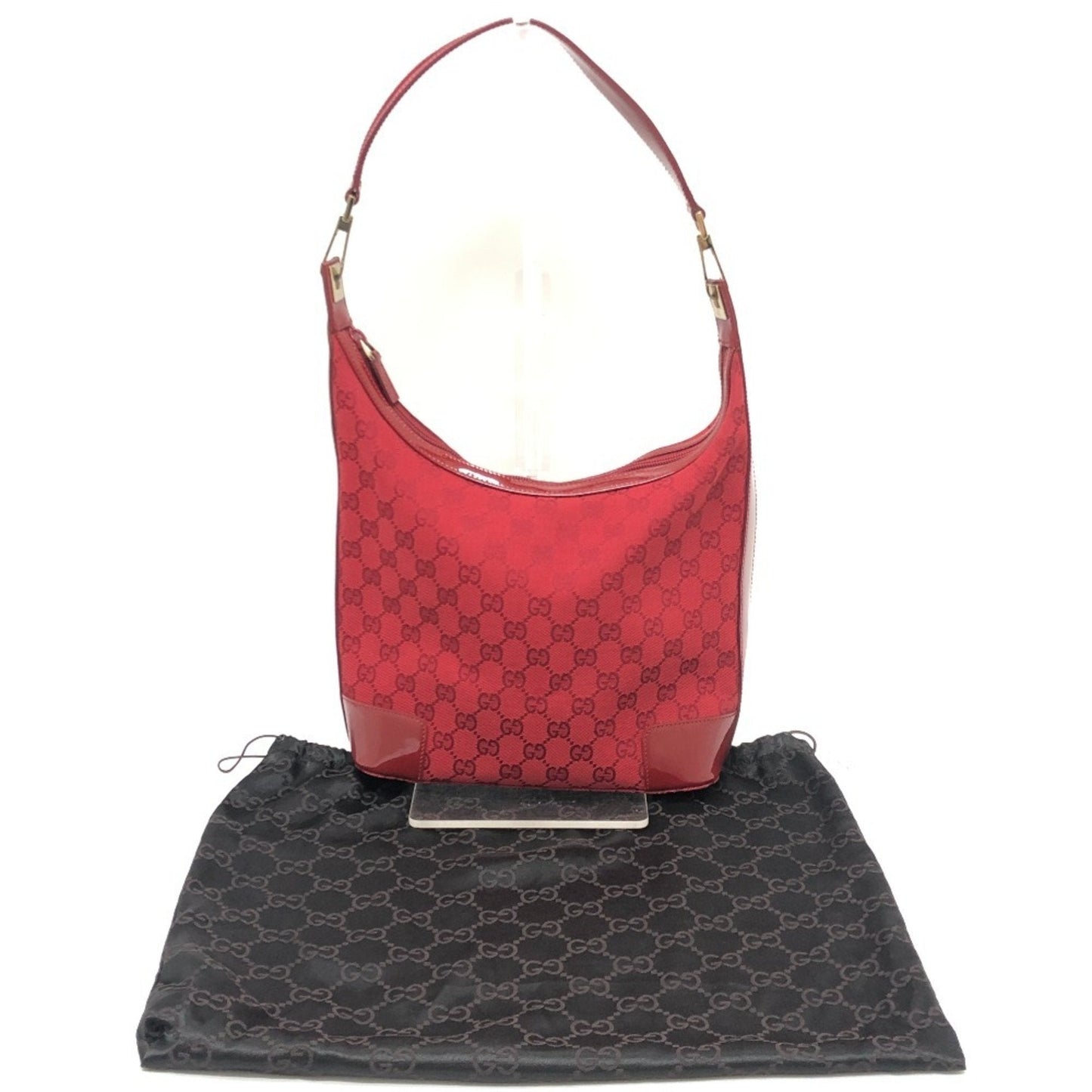 Gucci Gg Canvas Red Color Gg Canvas Handbag Shoulder Bag