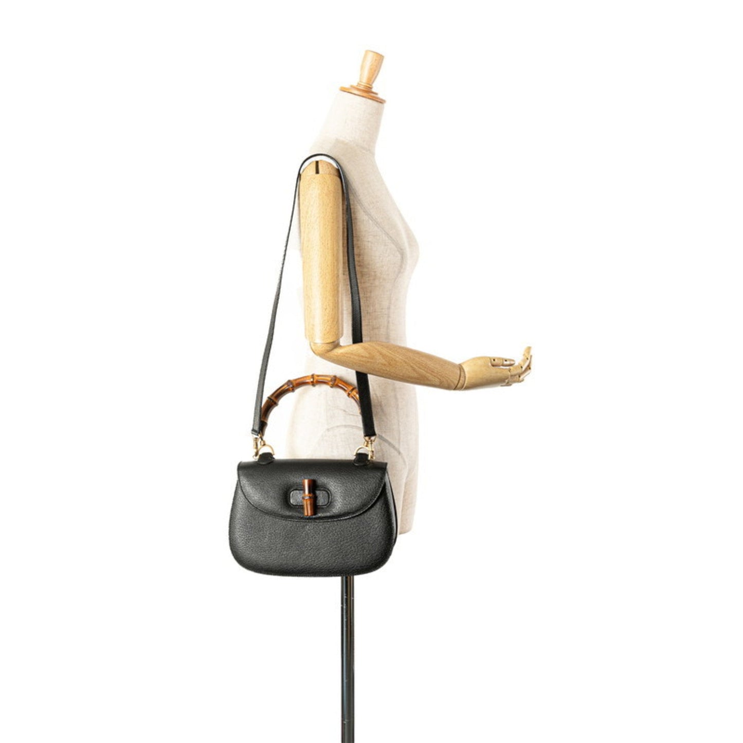 Gucci Black Leather Handbag Shoulder Bag