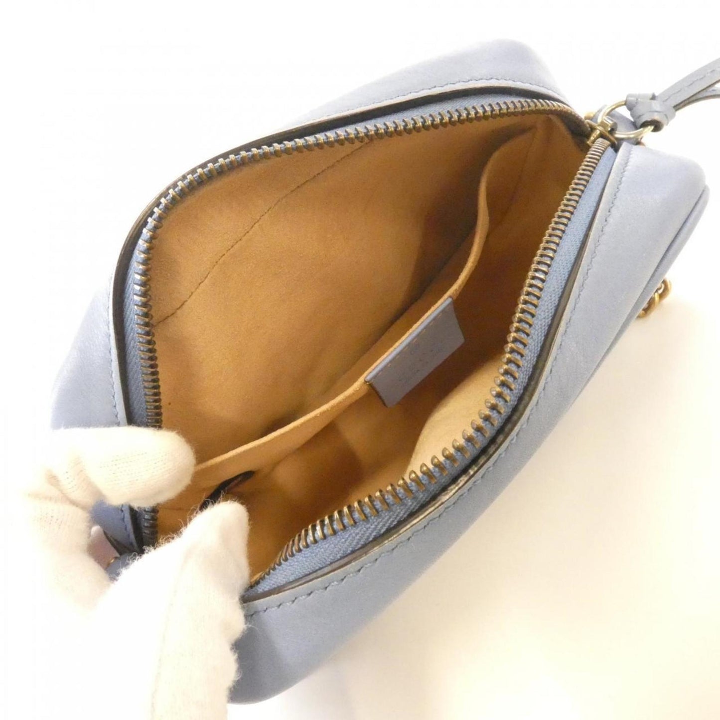 Gucci Light Blue Leather Shoulder Bag